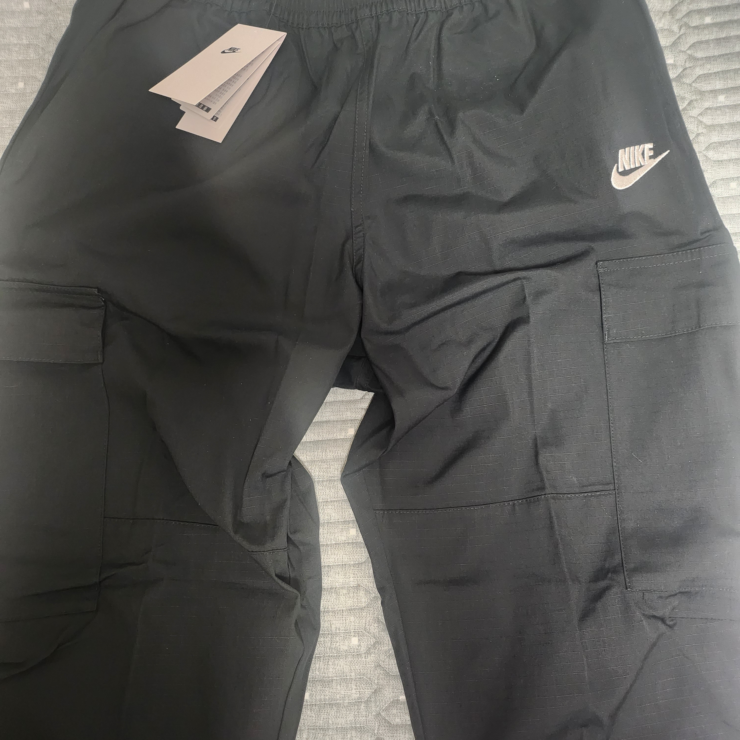 Nike Club Woven Cargo Pants Black - Asia 착용 스타일