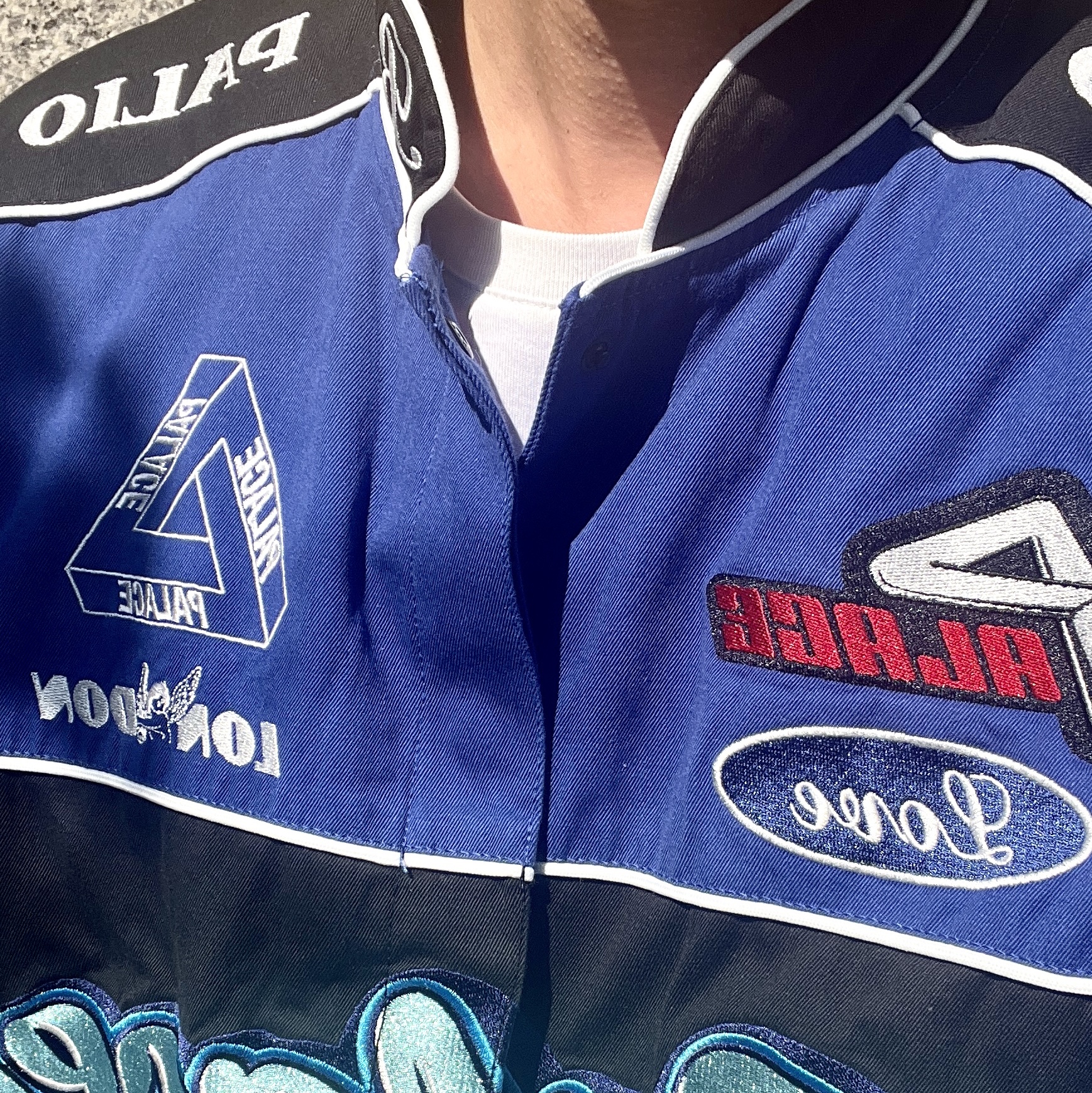 Palace Fast Cotton Jacket Blue - 23SS 착용 스타일 - 2