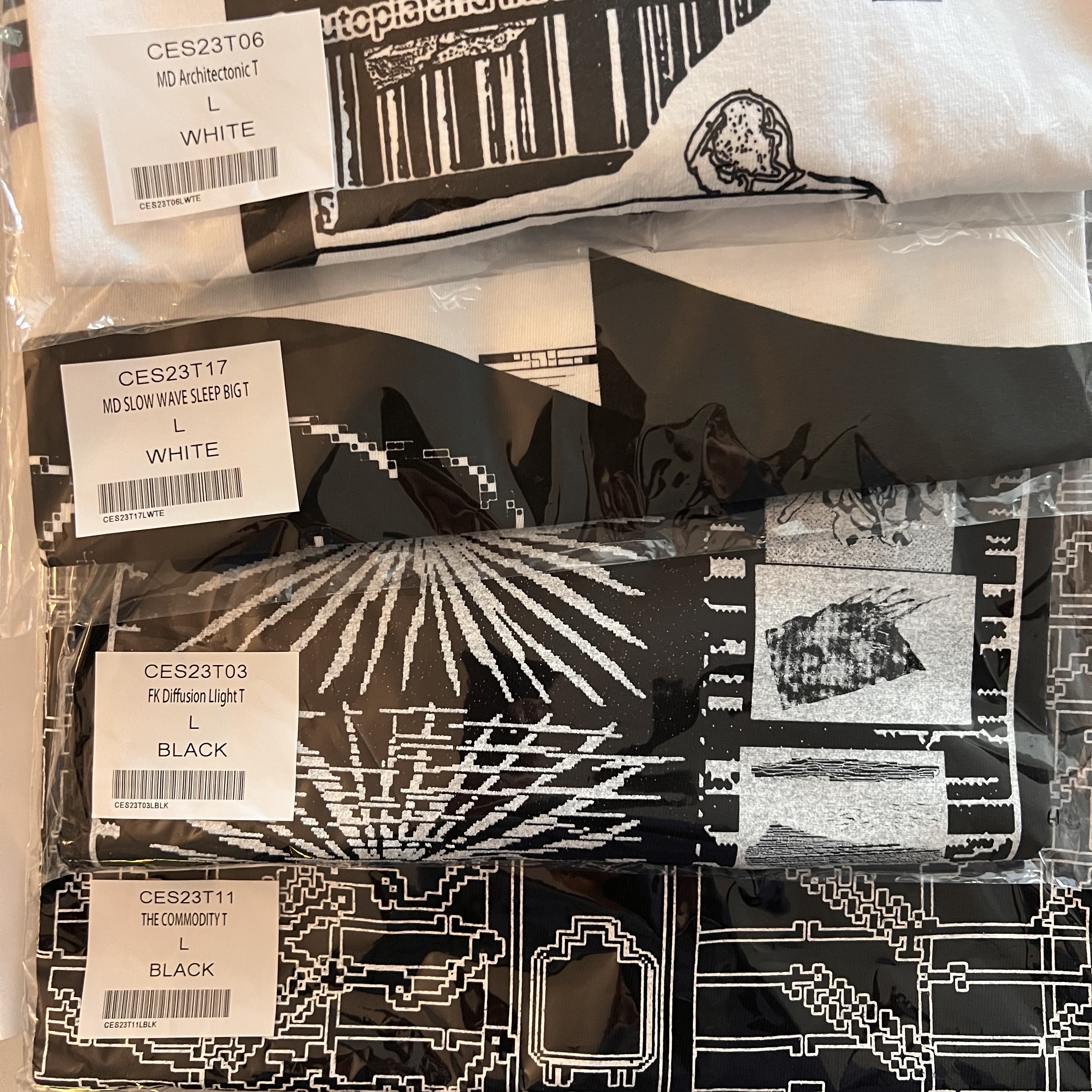Cav Empt MD Slow Wave Sleep Big T-Shirt White - 23SS, Cav Empt MD Architectonic T-Shirt White - 23SS 착용 스타일 - 2