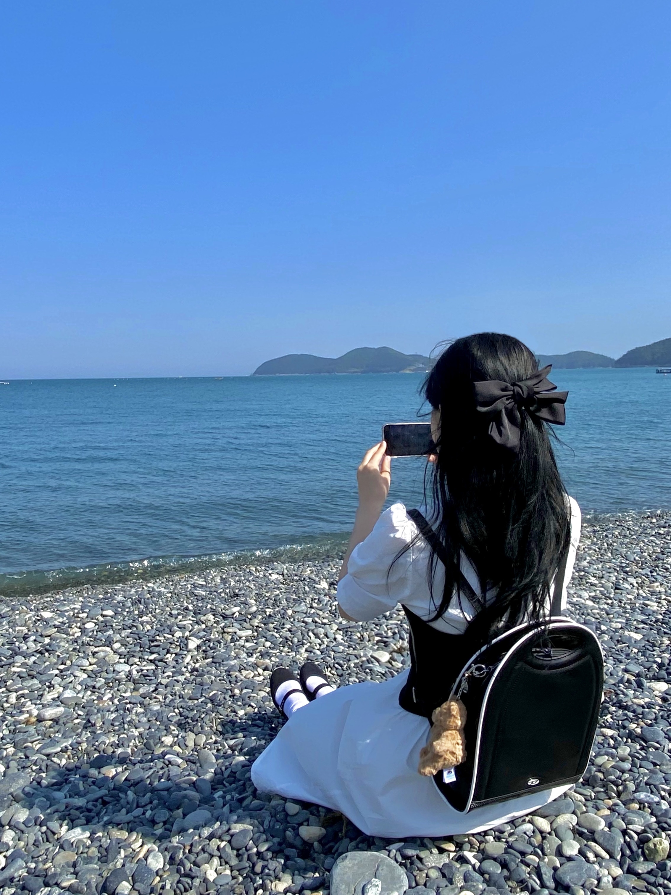 디젤 문 백팩 컷아웃 핸들 블랙, 젤리캣 바톨로뮤 베어 백 참 브라운 착용 스타일 - 3
