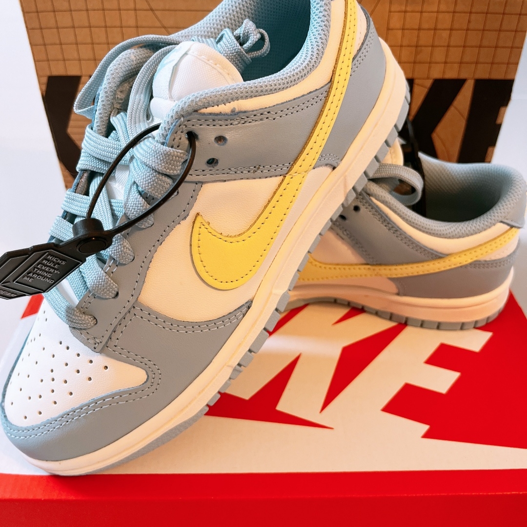 (W) Nike Dunk Low Sail Citron Tint 착용 스타일 - 2