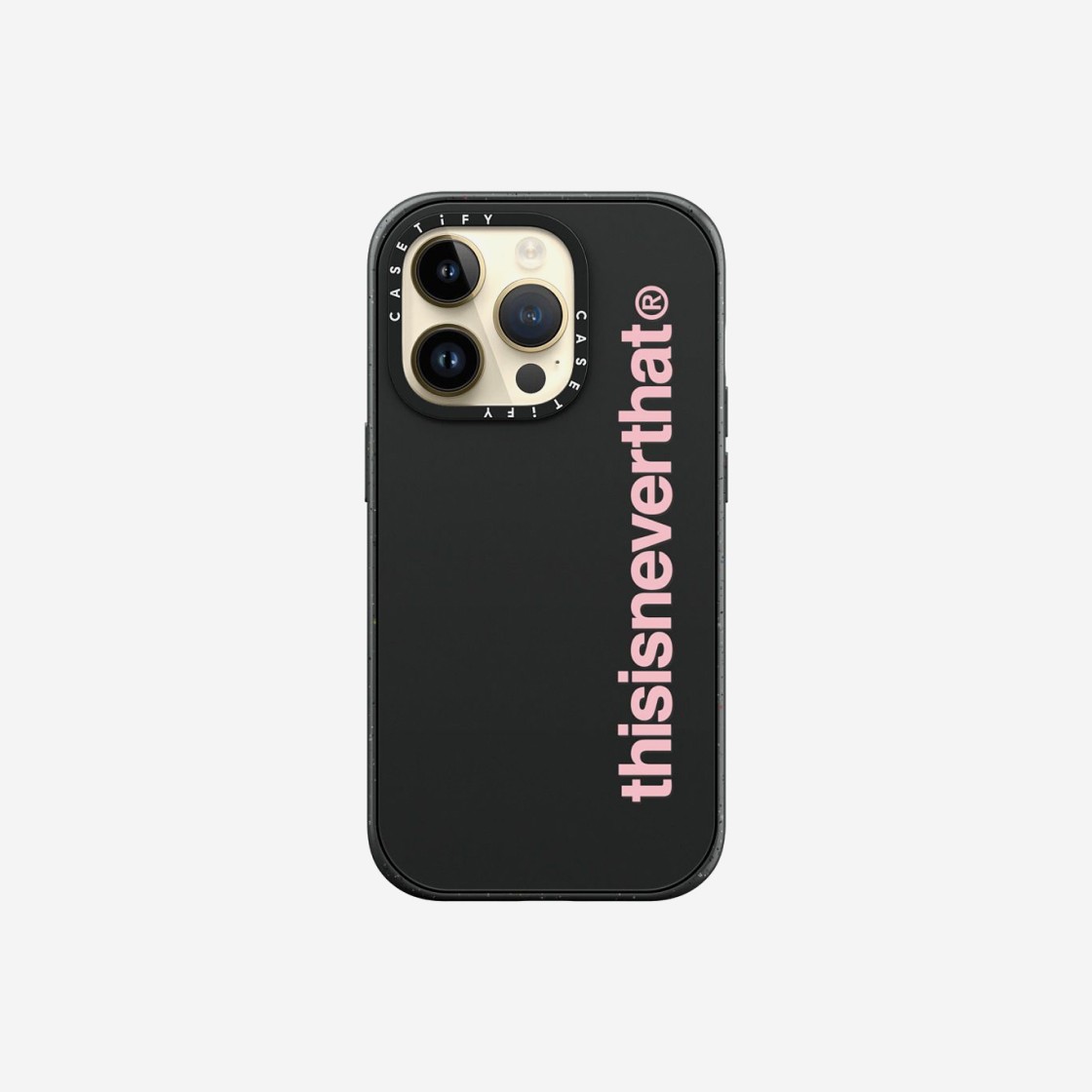 Casetify x Thisisneverthat iPhone Pink T-Logo Impact Case Matte Black 상세 이미지 3