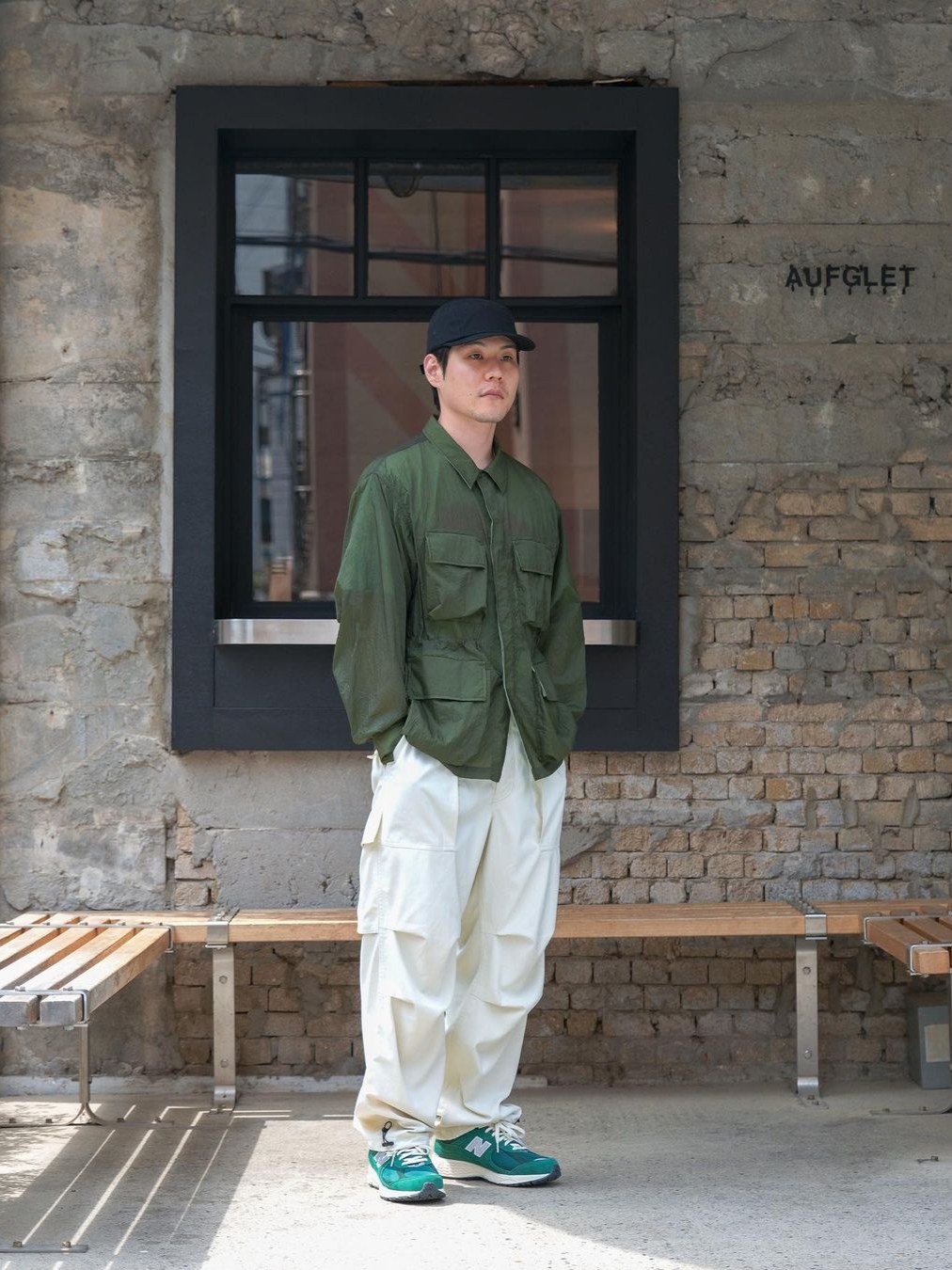 Rootfinder Maneuver Jacket Deep Green 착용 스타일 - 4