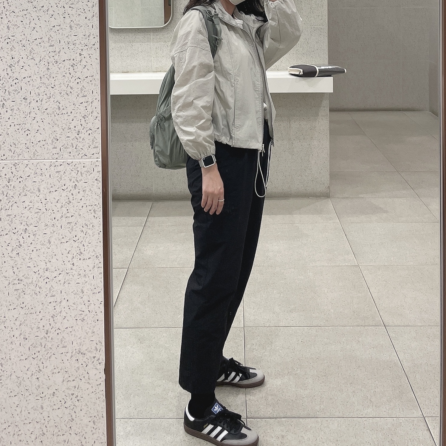 Adidas Samba Vegan Black White 착용 스타일