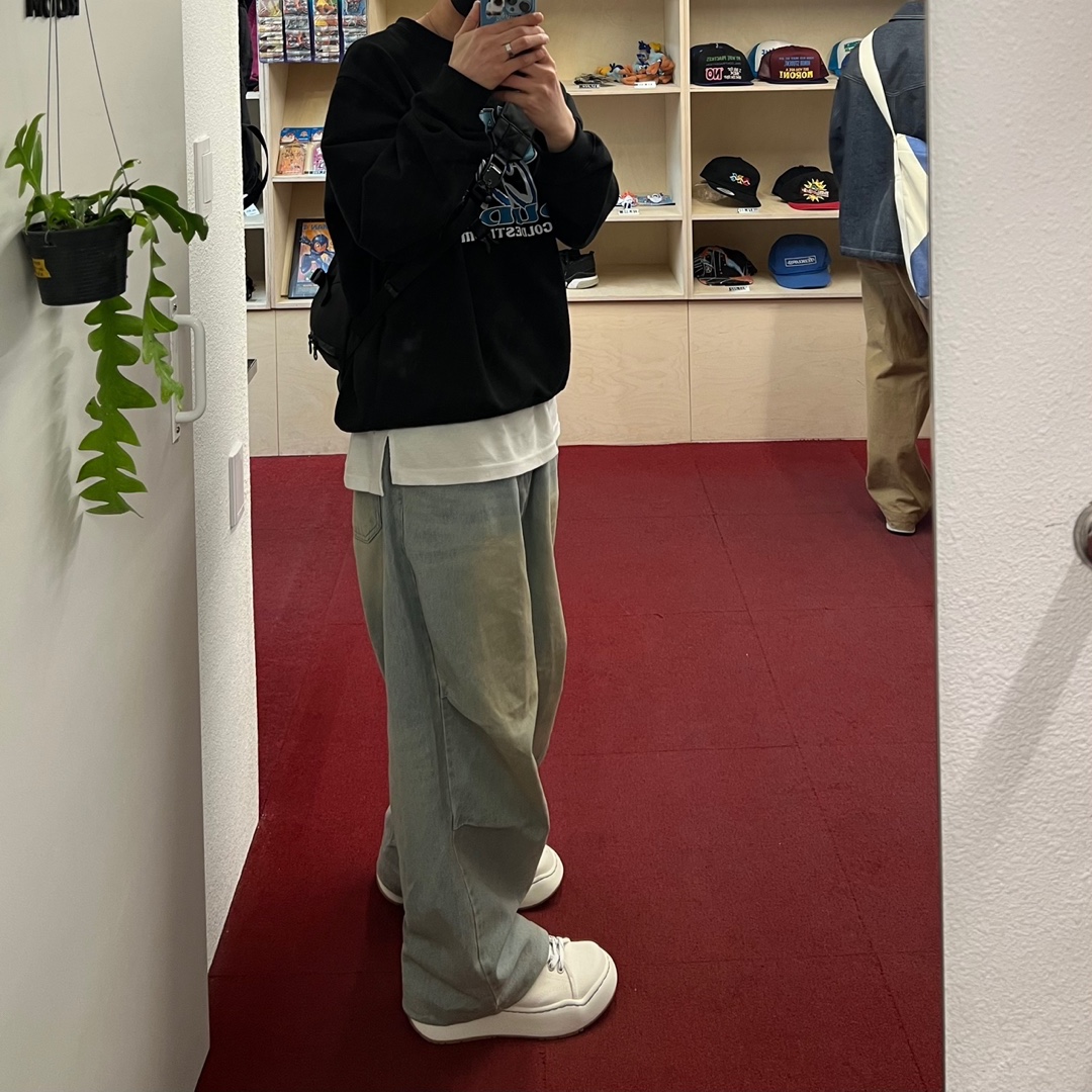 Ader Error Log; Canv White 착용 스타일