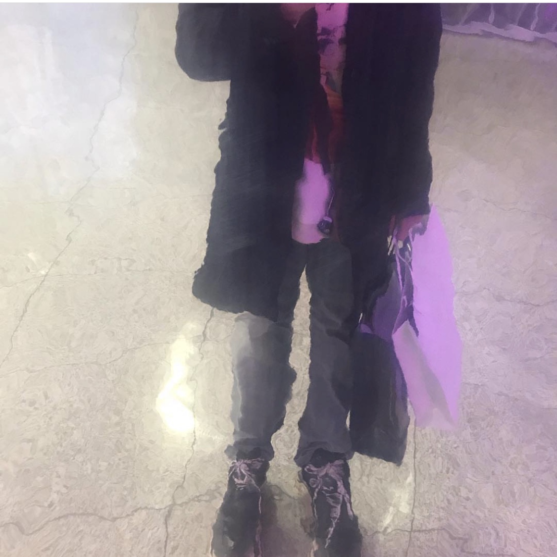Balenciaga Triple S Trainer Black Red 2018 착용 스타일