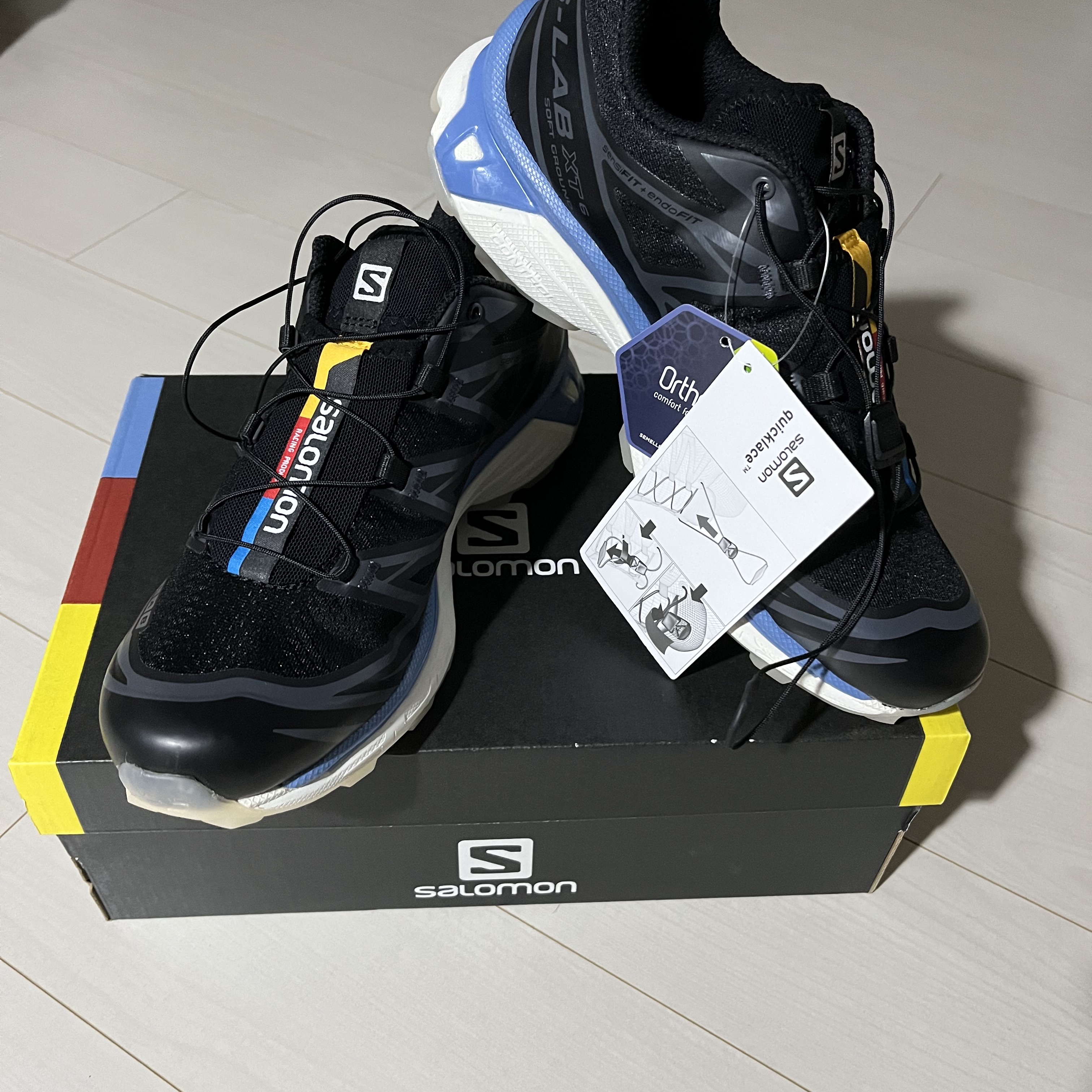Salomon XT-6 Clear Black Riviera 착용 스타일