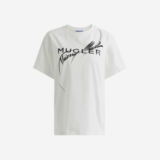 (W) 뮈글러 x H&M 프린티드 티셔츠 화이트