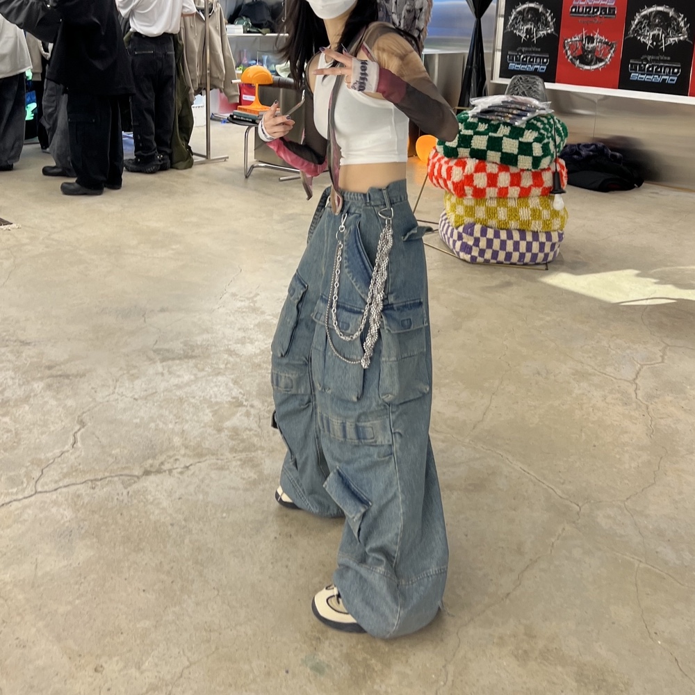 [KREAM 단독] Ourpas 030 Wide Cargo Denim Blue, Nike x Stussy Air Penny II Rattan and Limestone 착용 스타일 - 2