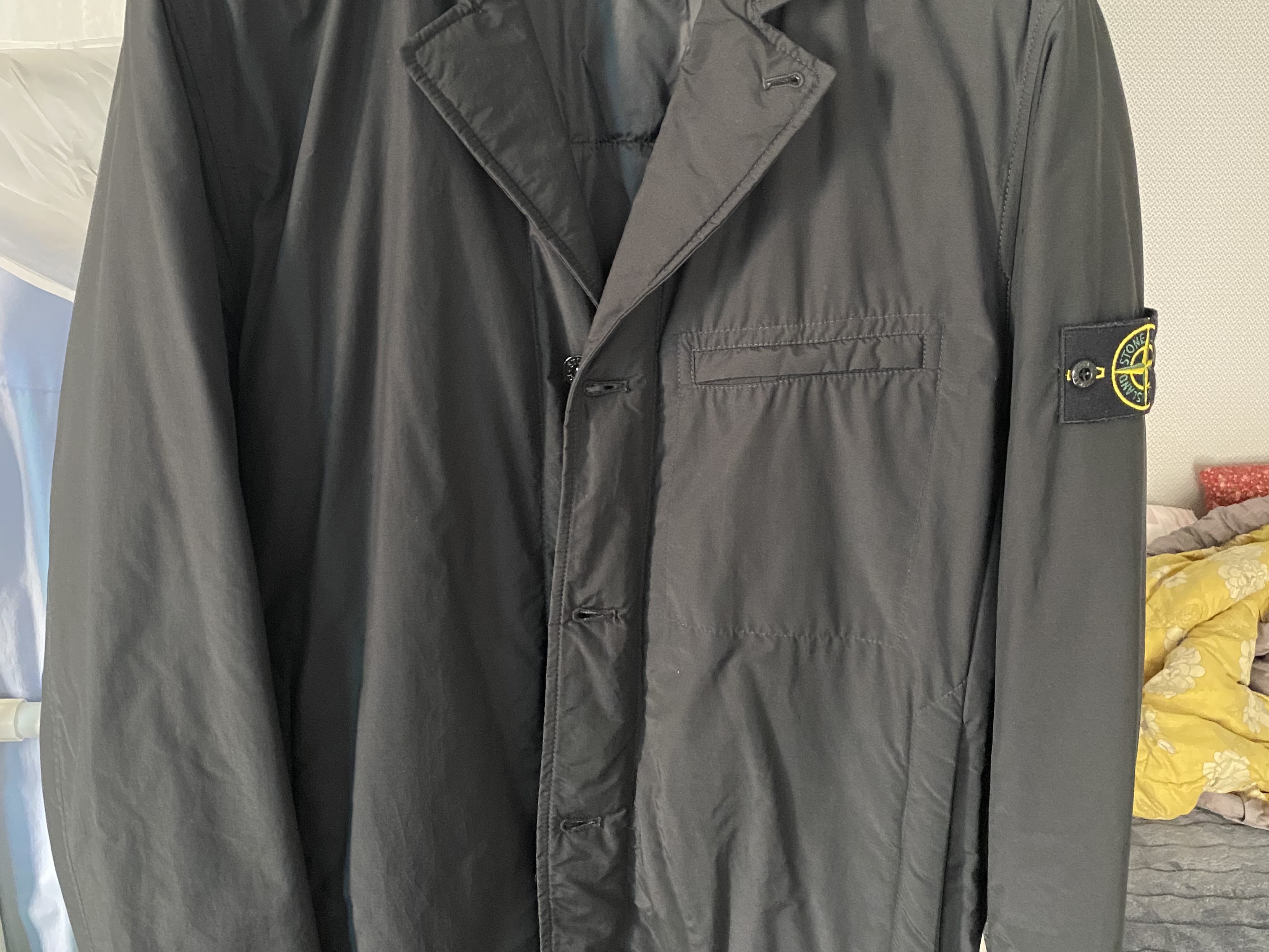 Stone Island A0125 O-Cotton/R-Nylon Tela Primaloft Blazer Black - 21FW 착용 스타일 - 1