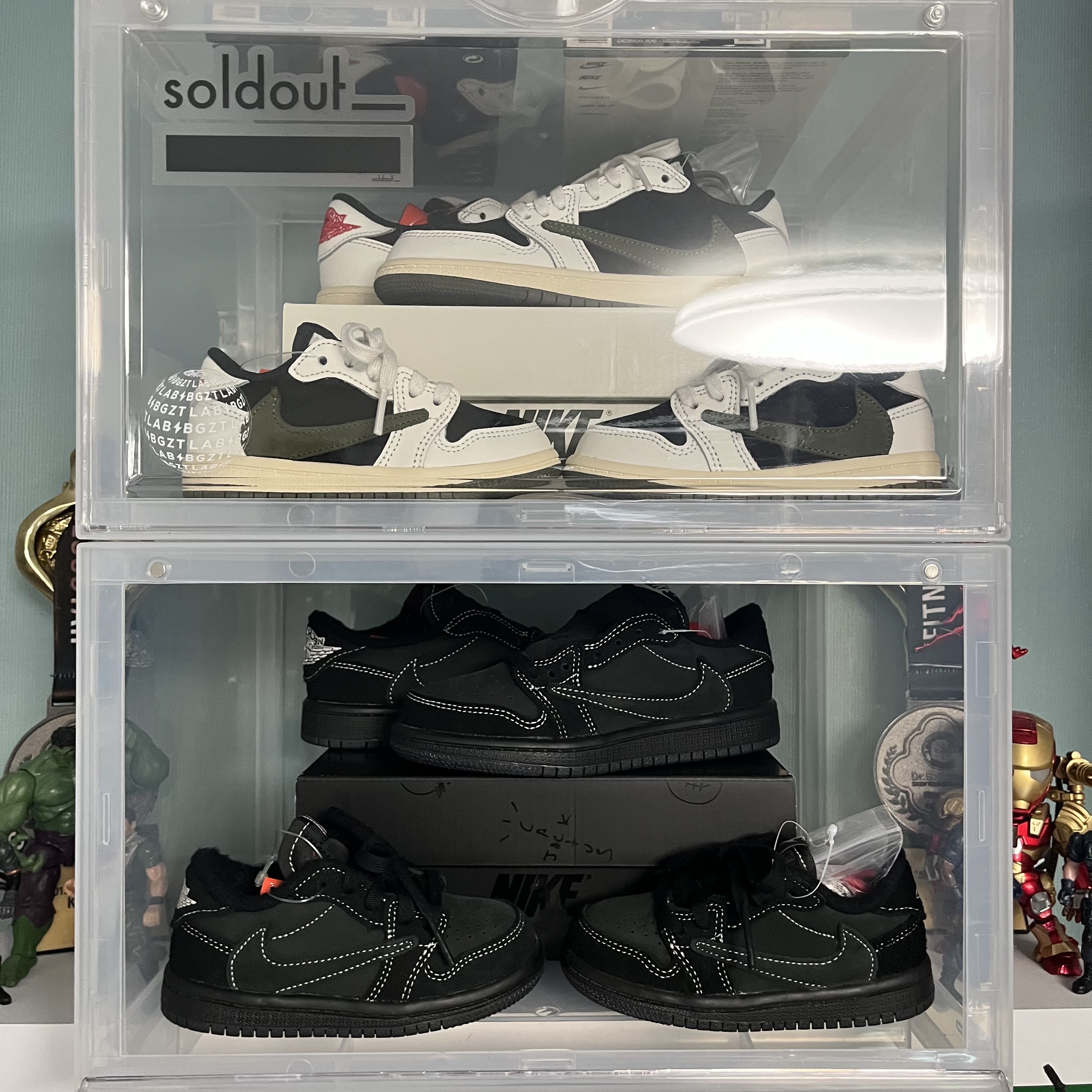 (PS) Jordan 1 x Travis Scott Retro Low OG SP Medium Olive, (TD) Jordan 1 x Travis Scott Retro Low OG SP Medium Olive 착용 스타일 - 1