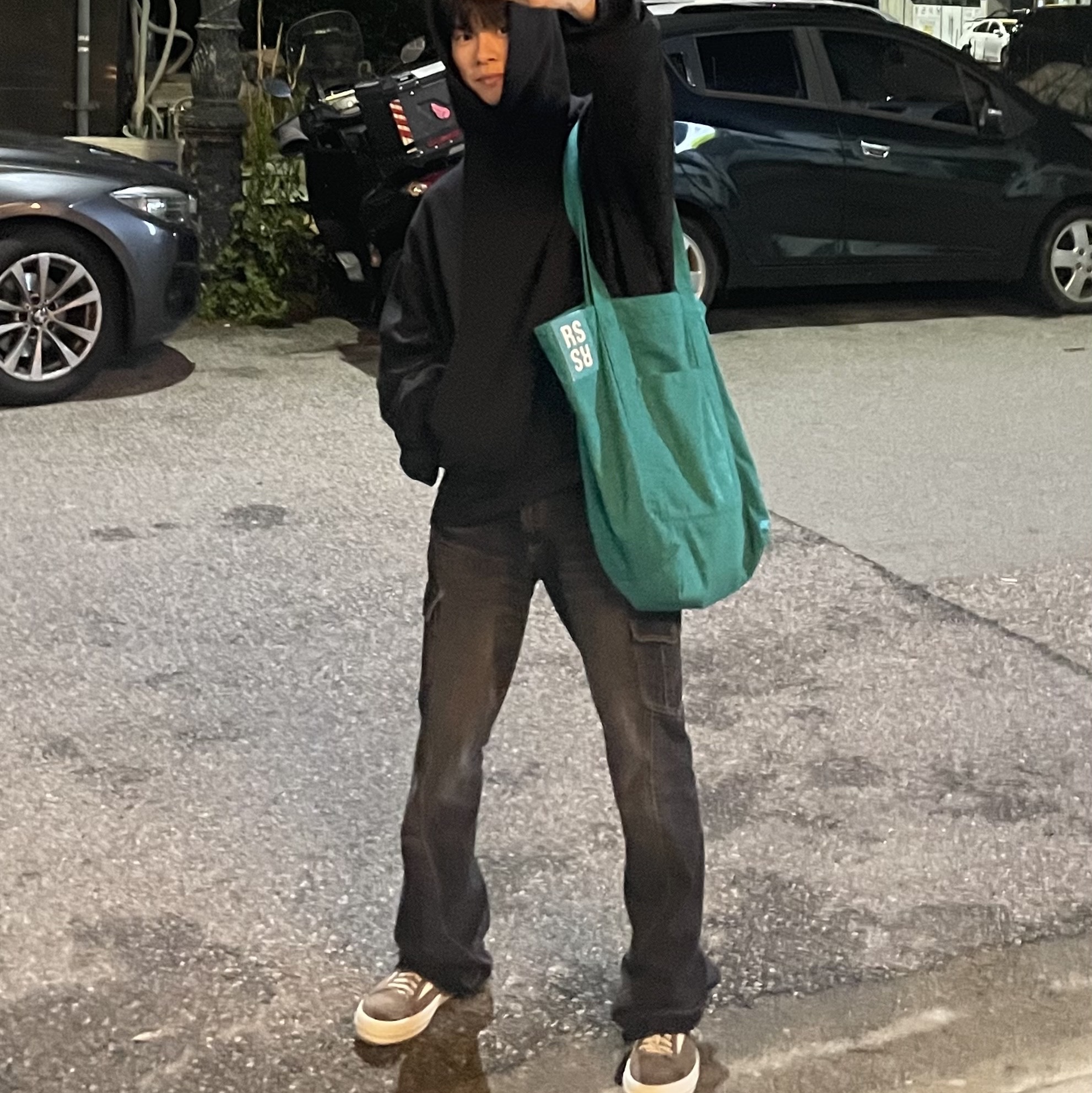 Rick Owens Suede Vintage Sneakers Dust 착용 스타일