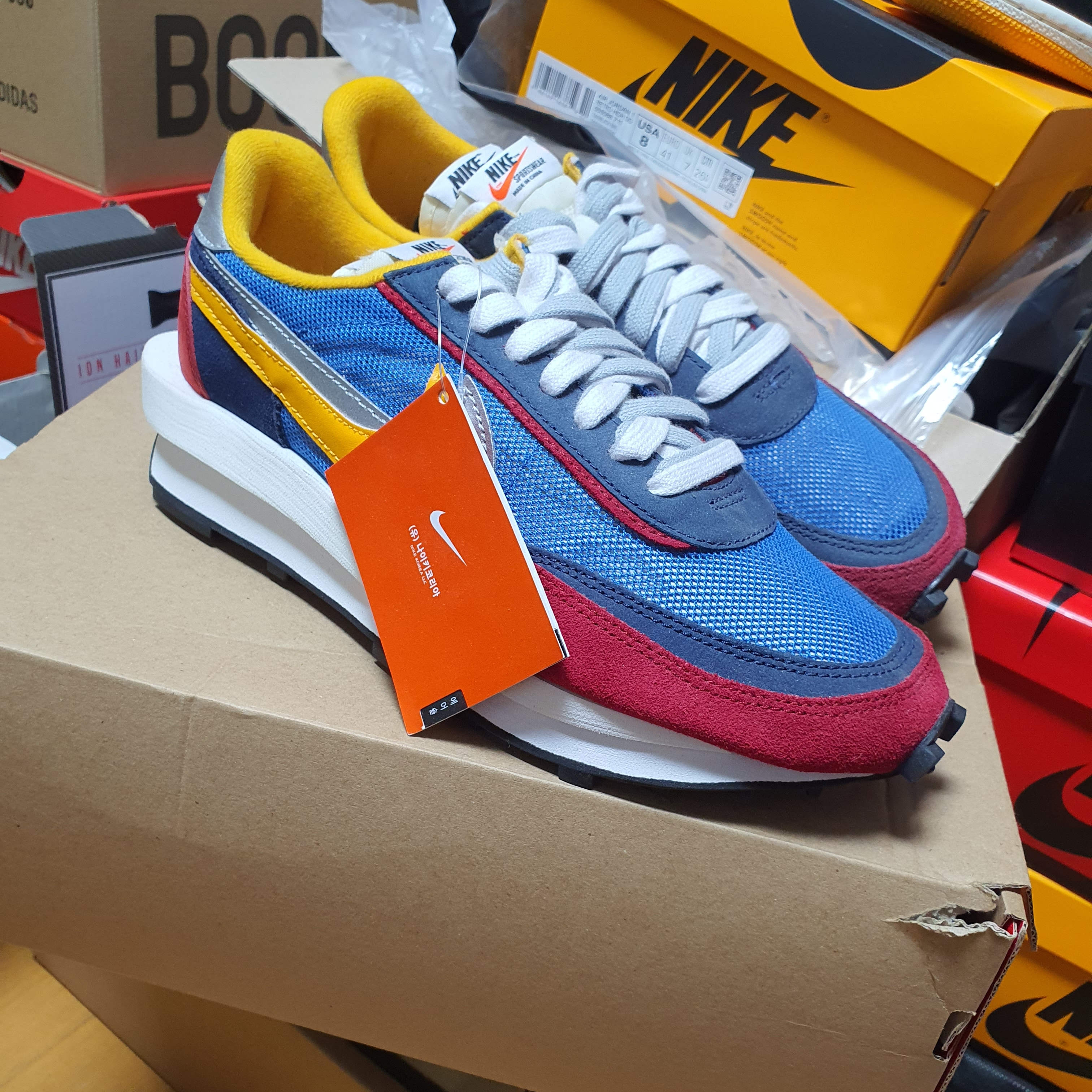 Nike x Sacai LDWaffle Blue Multi 착용 스타일