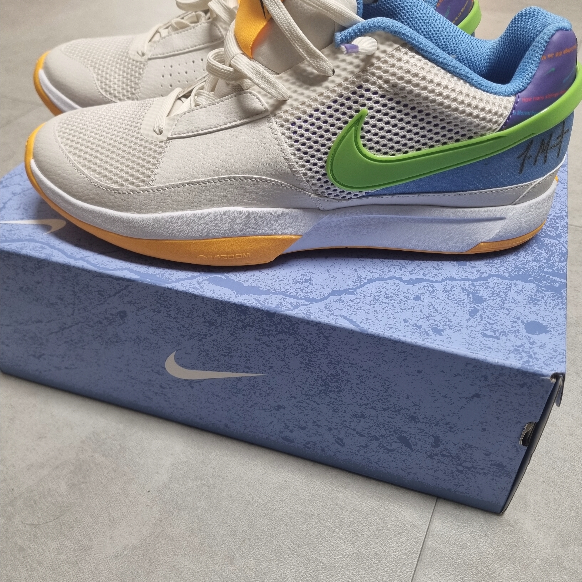Nike Ja 1 EP Phantom Action Green 착용 스타일