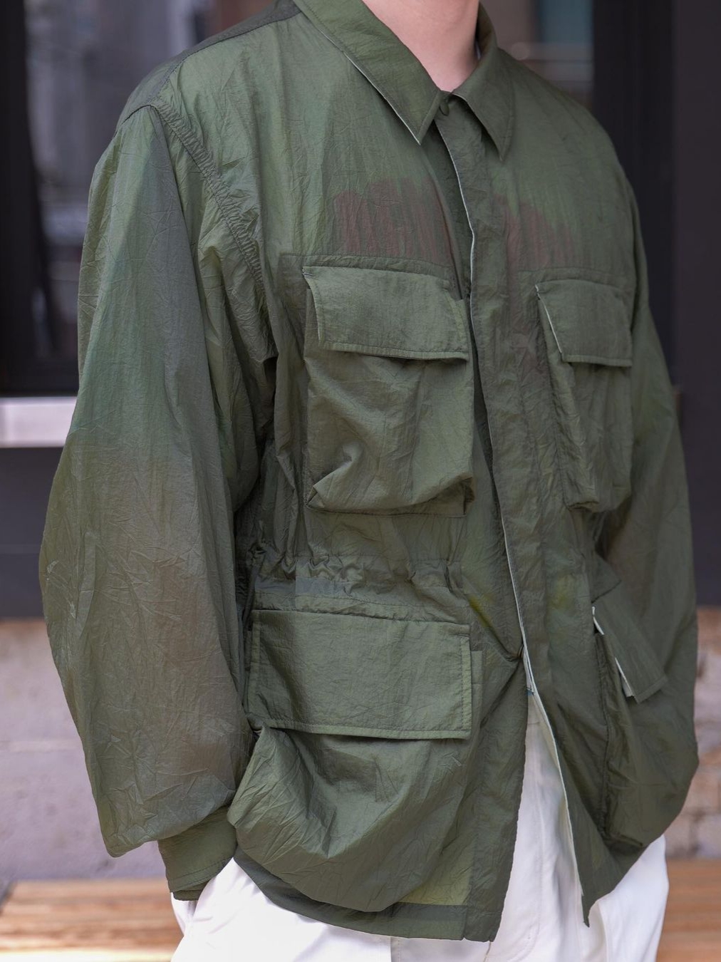Rootfinder Maneuver Jacket Deep Green 착용 스타일 - 1