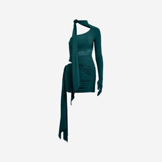 (W) 뮈글러 x H&M 노트 원숄더 드레스 다크 터콰이즈