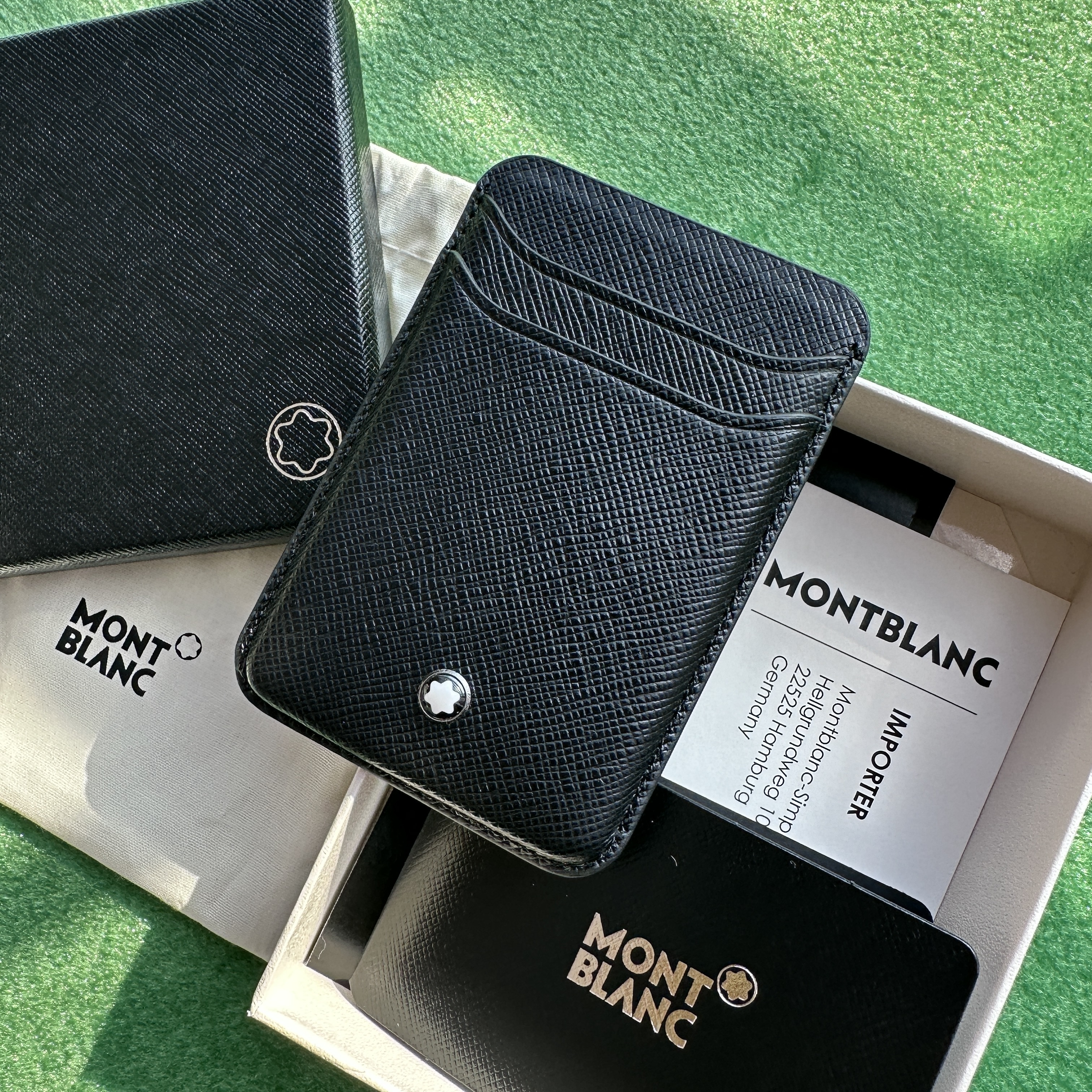 Montblanc Sartorial Card Wallet 2cc For Iphone With Magsafe Black 착용 스타일