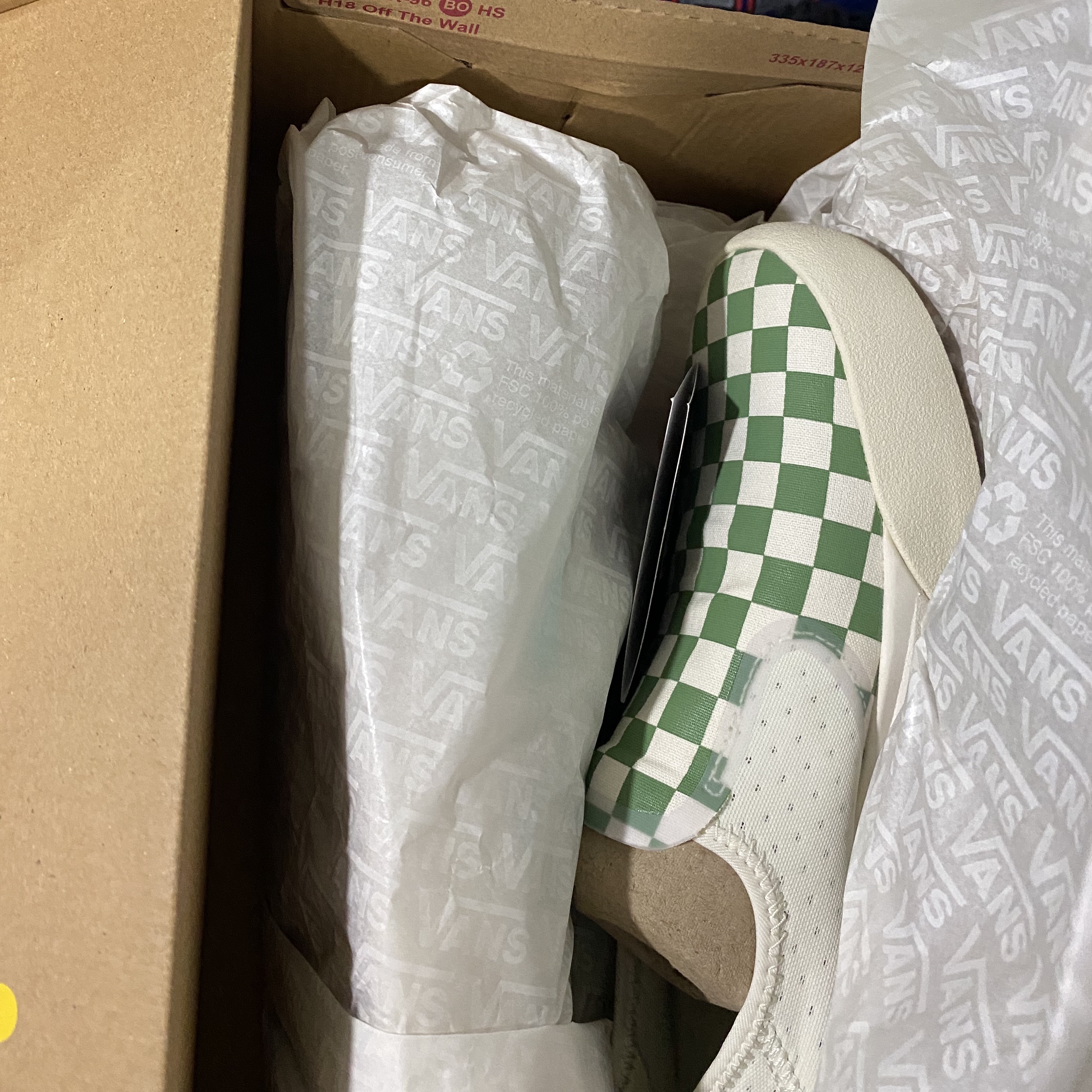 Vans ComfyCush One Checkerboard Green 착용 스타일