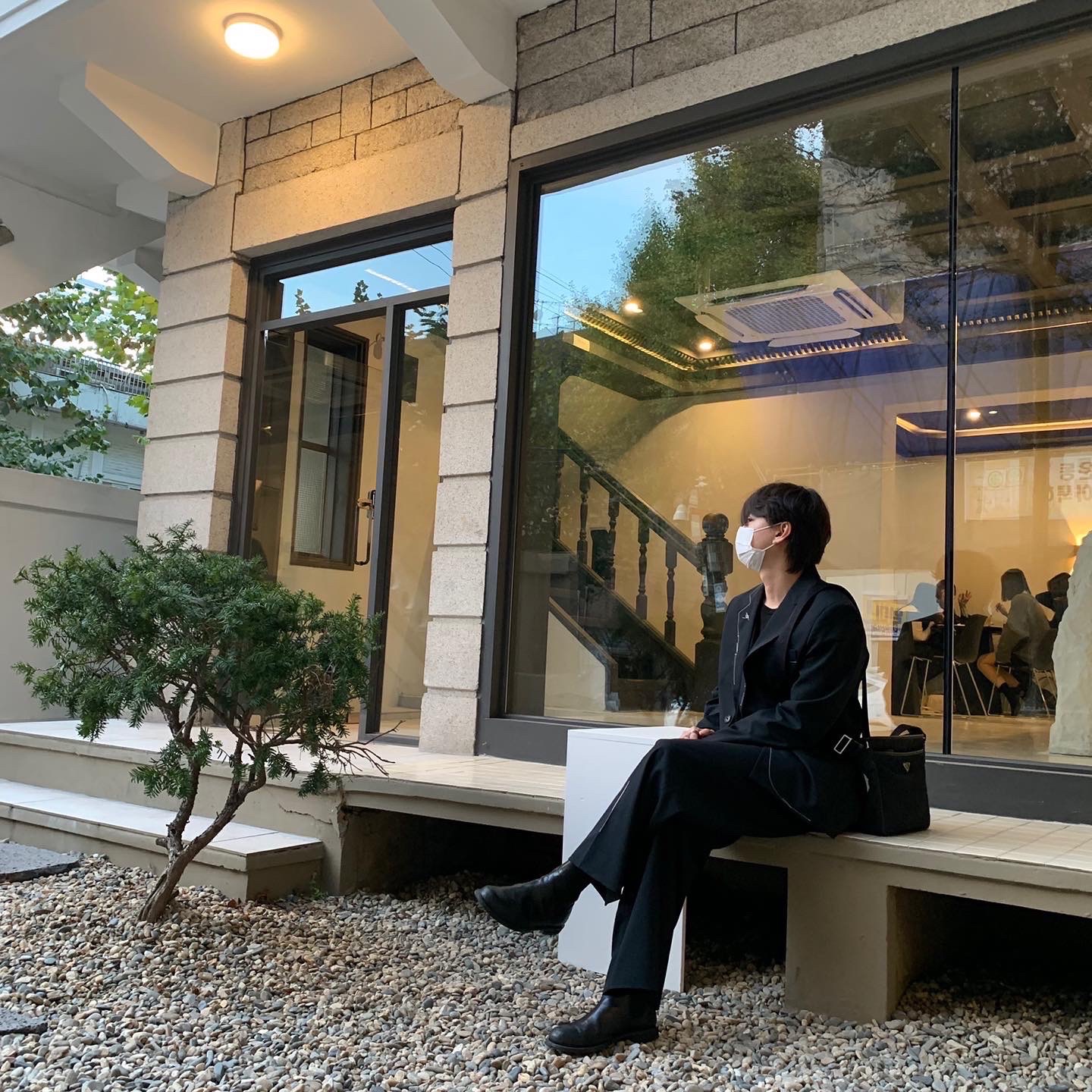 Zara x Ader Error Oversized Blazer Black, Zara x Ader Error Wide Pants Black 착용 스타일