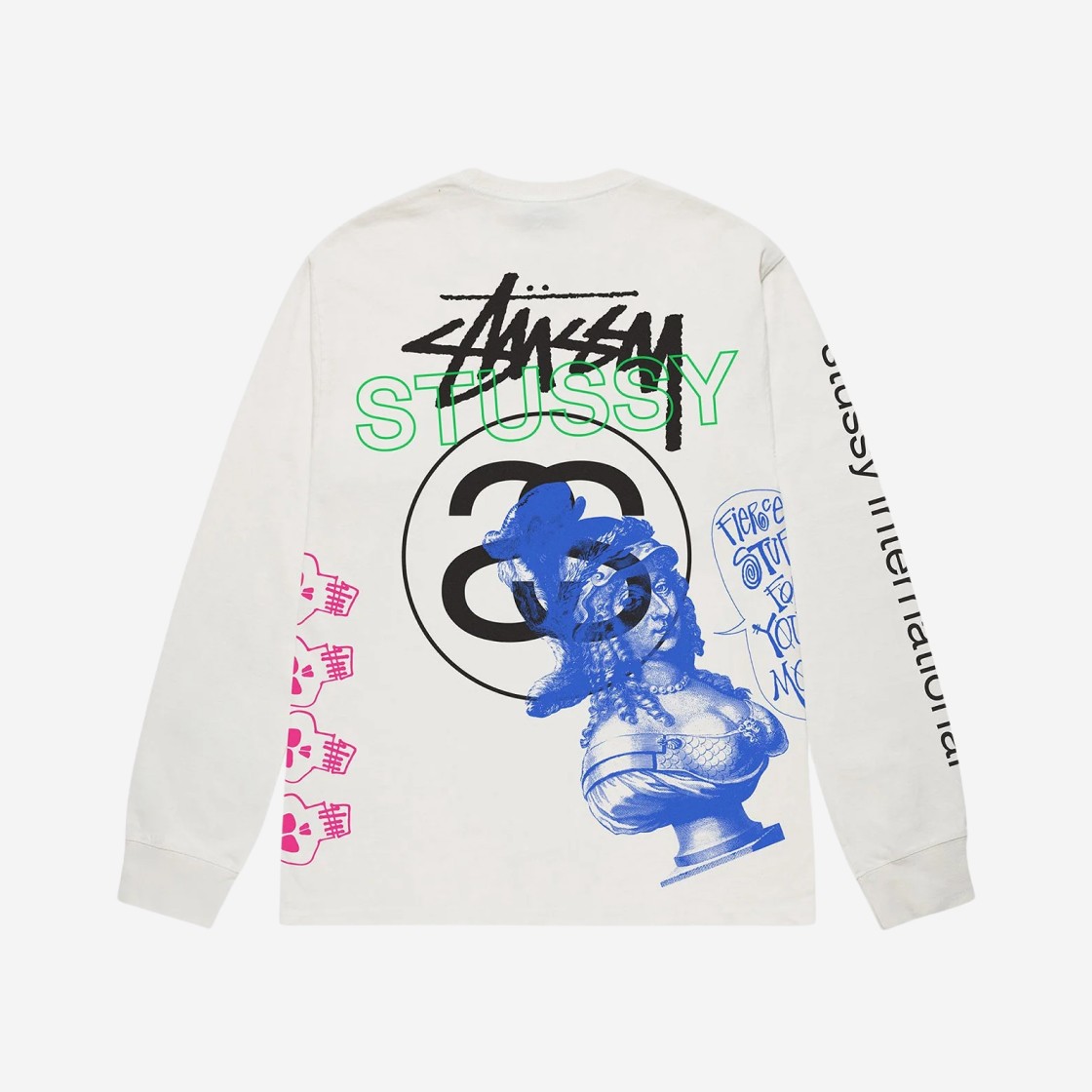 Stussy Test Strike Pigment Dyed LS T-Shirt Natural 상세 이미지 1