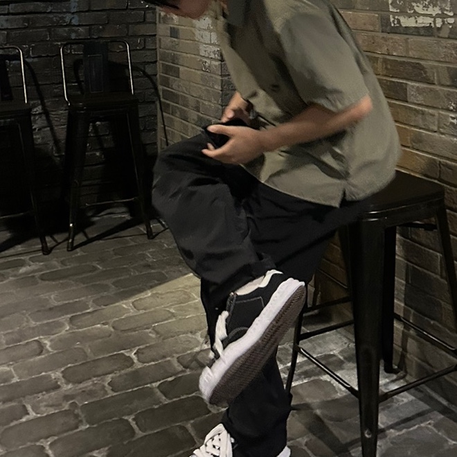 Maison Mihara Yasuhiro Blakey OG Sole Canvas Low-top Sneakers Black White 착용 스타일