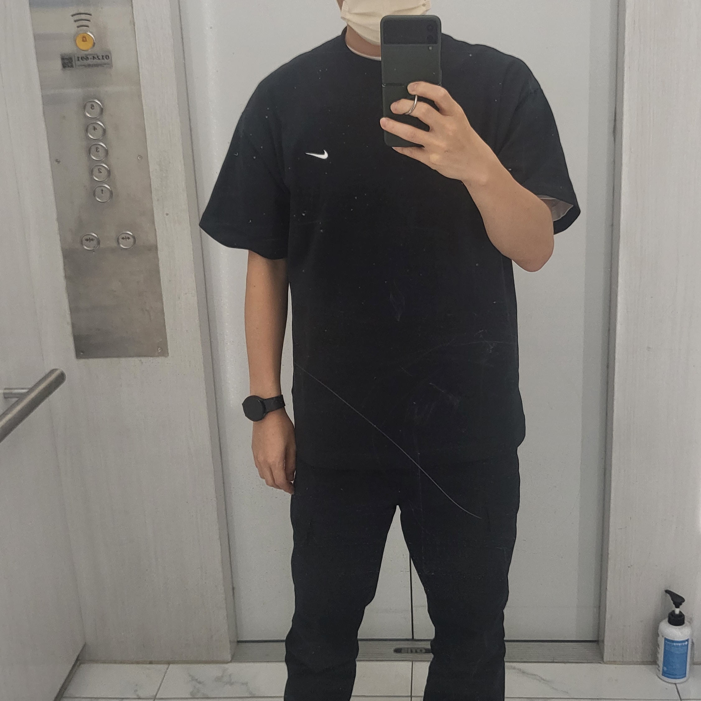 Nike NRG Solo Swoosh T-Shirt Black - Asia 착용 스타일
