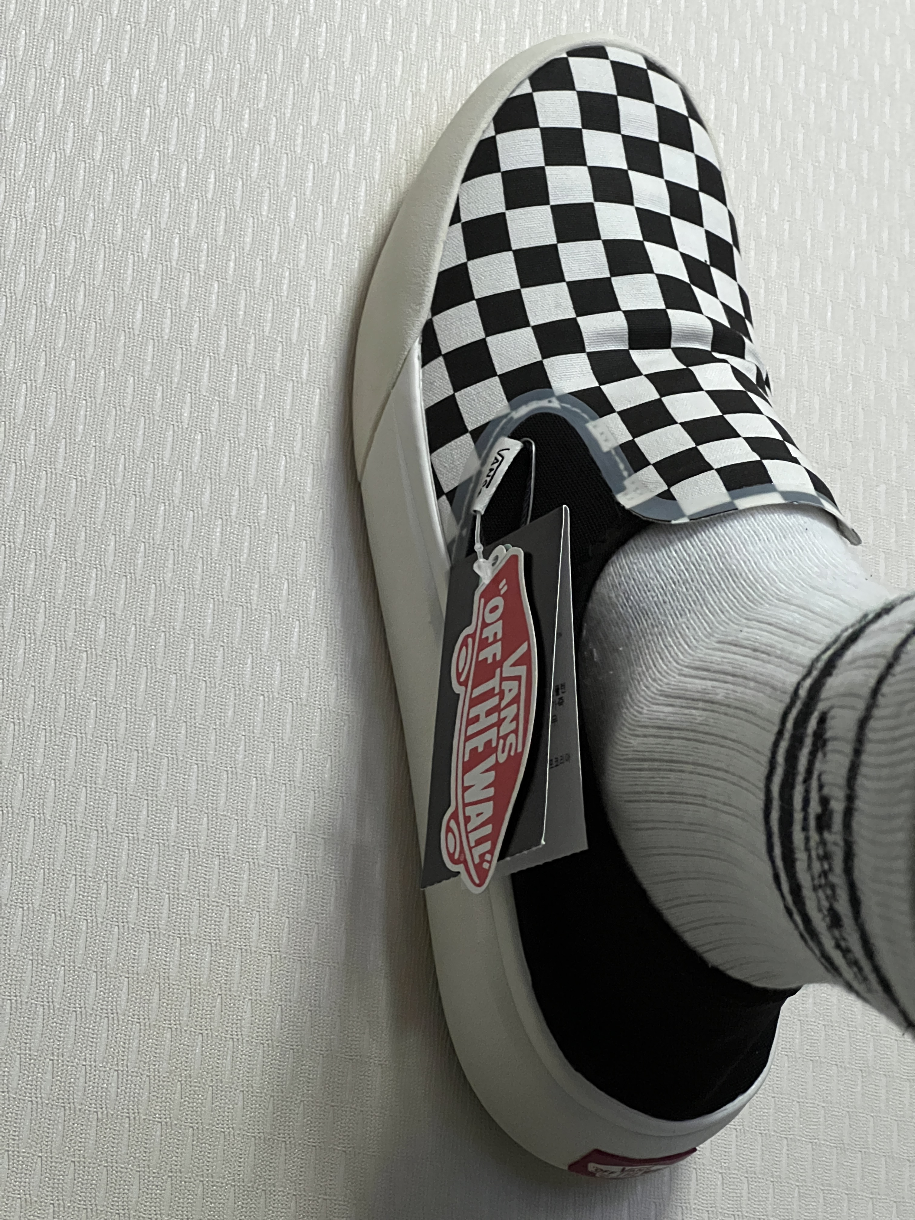 Vans Checkerboard Comfycush One Black 착용 스타일