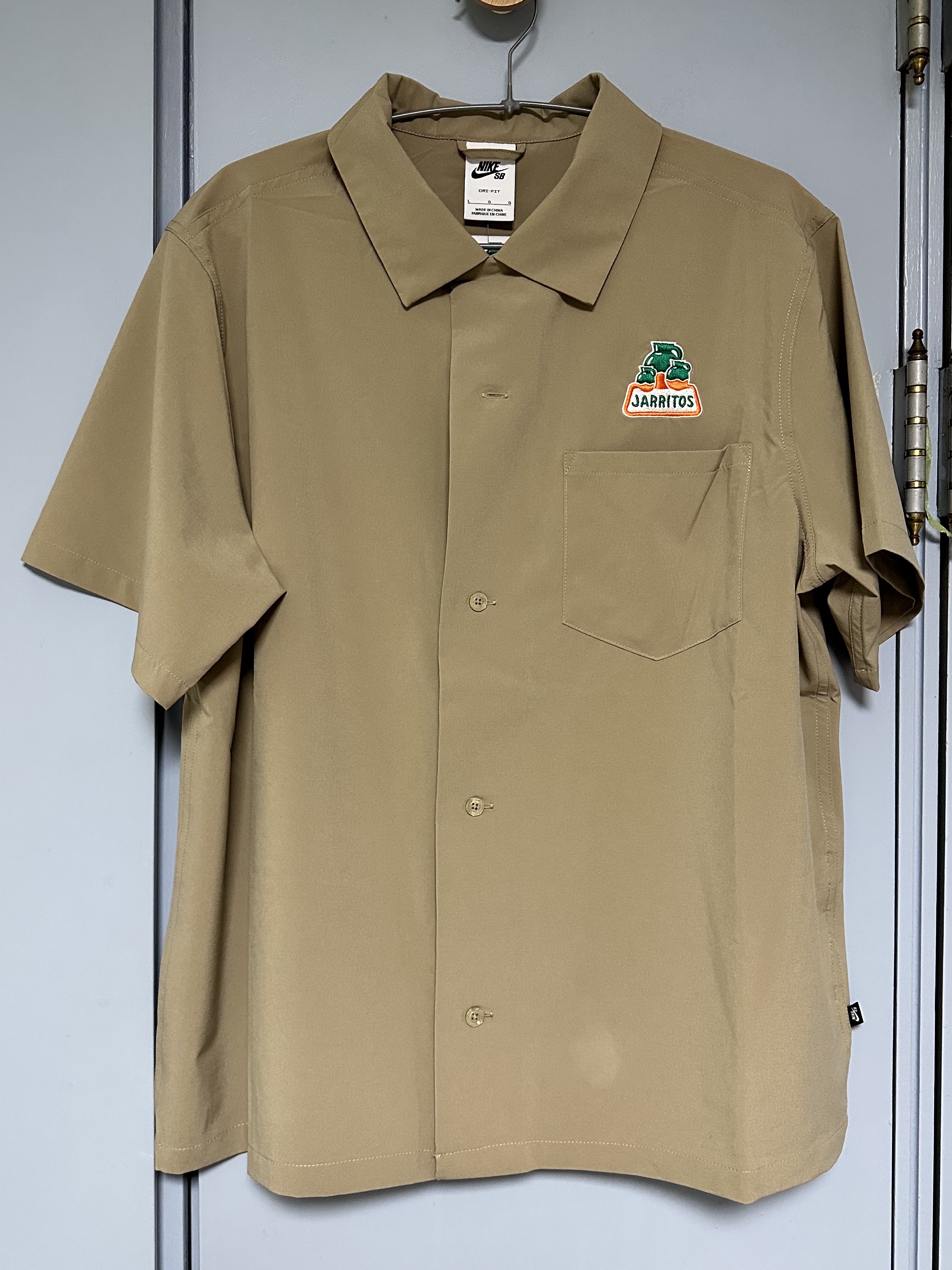 Nike x Jarritos SB Bowling Button-Up Shirt Khaki - Asia 착용 스타일