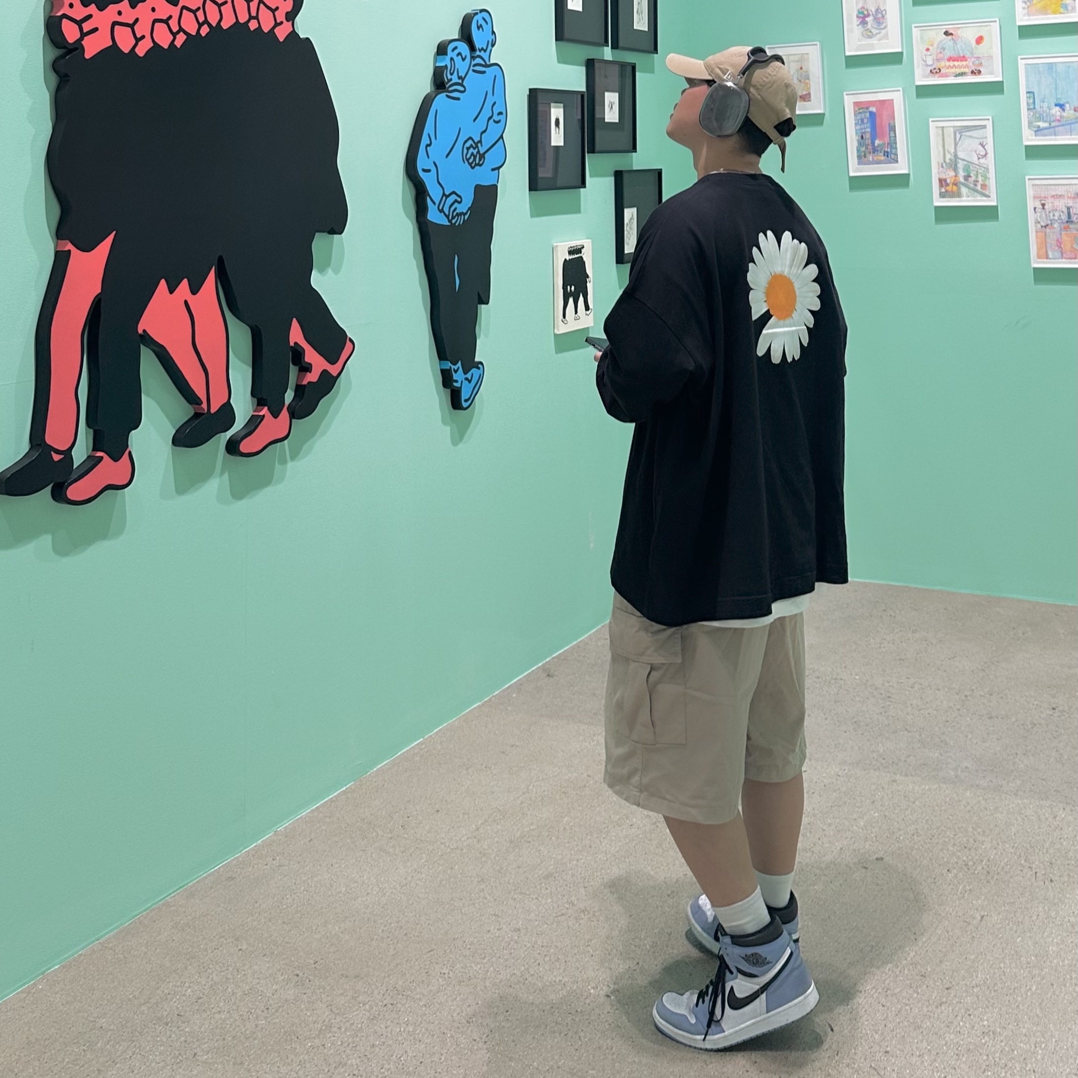 Nike x Peaceminusone LS T-Shirt Black (DR0098-010), Apple AirPods Max Lightning Space Gray (Korean Ver.) 착용 스타일