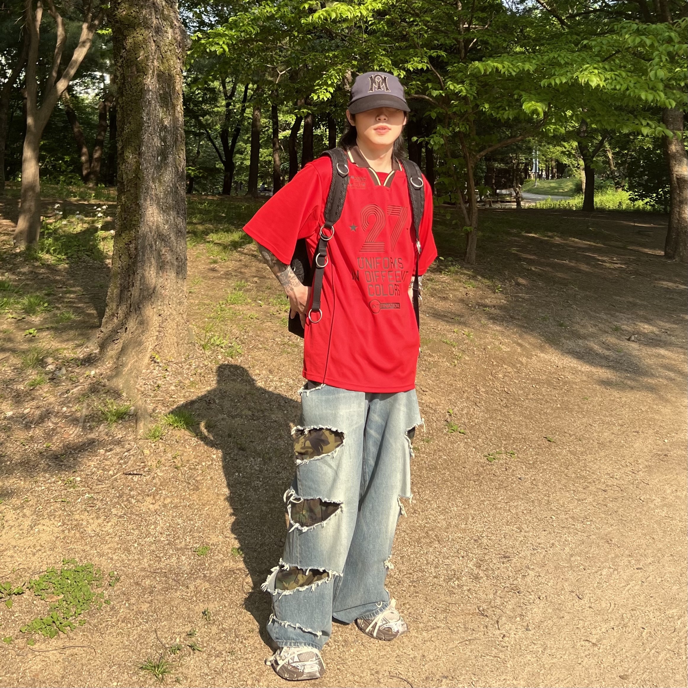 Balenciaga 3XL Sneakers Worn Out Light Beige 착용 스타일 - 3