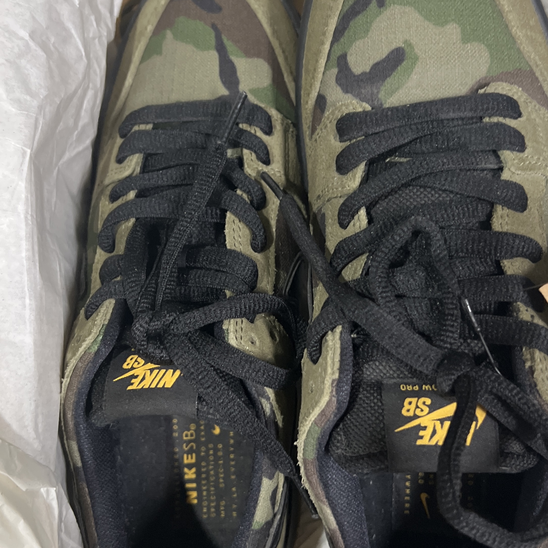 Nike SB Zoom Dunk Low Pro Skate Camo 착용 스타일 - 1