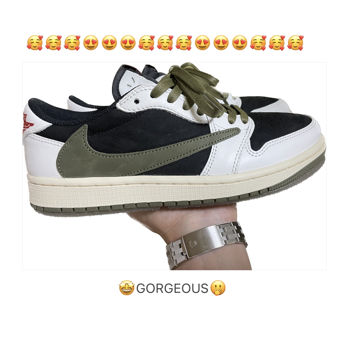 (W) Jordan 1 x Travis Scott Retro Low OG SP Medium Olive 착용 스타일