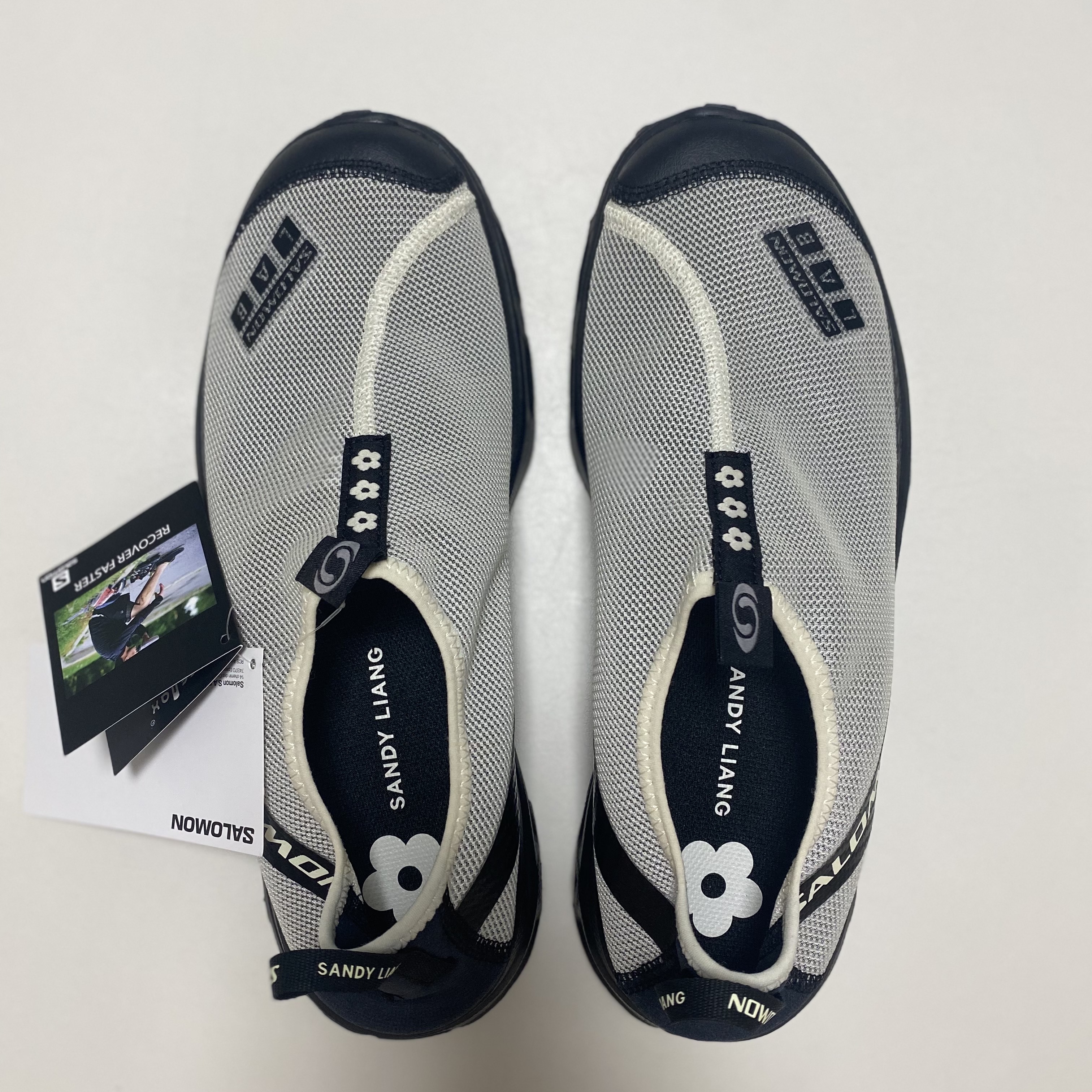 Salomon x Sandy Liang RX Moc 3.0 Black White 착용 스타일
