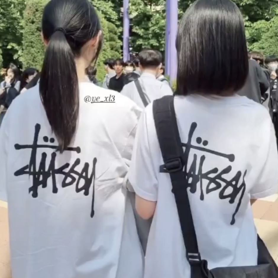 Stussy Basic Stussy T-Shirt White 2023 착용 스타일 - 2