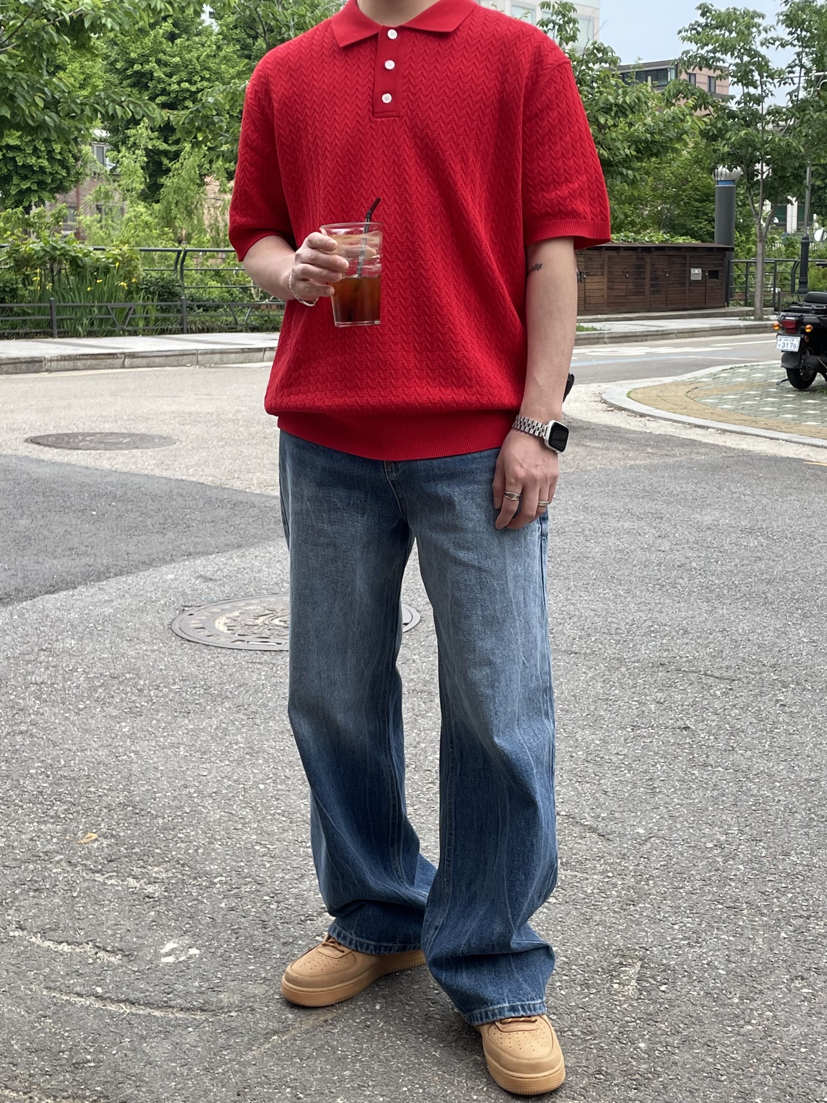 Nike Air Force 1 '07 WB Flax 착용 스타일 - 4