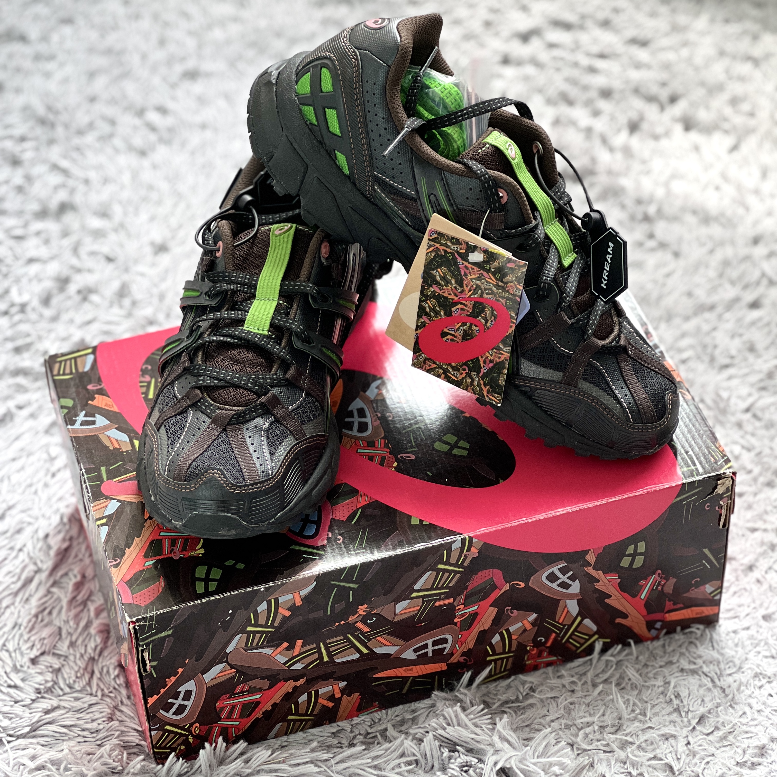 Asics x Andersson Bell Gel-Sonoma 15-50 Black Green 착용 스타일 - 1