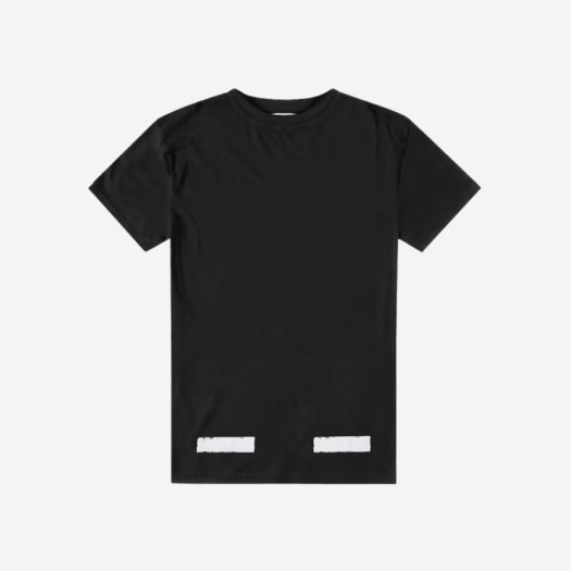 오프화이트 브러쉬드 다이애그 숏슬리브 티셔츠 블랙