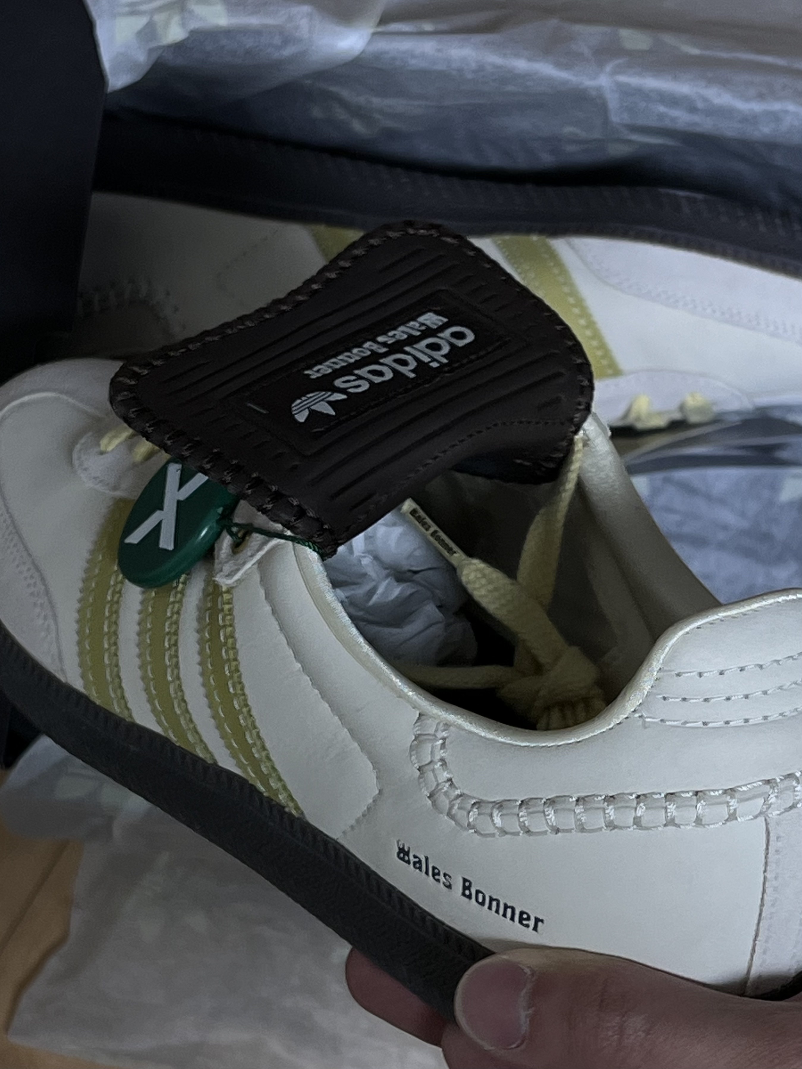 Adidas x Wales Bonner Samba Brown Ecru Tint 착용 스타일 - 2