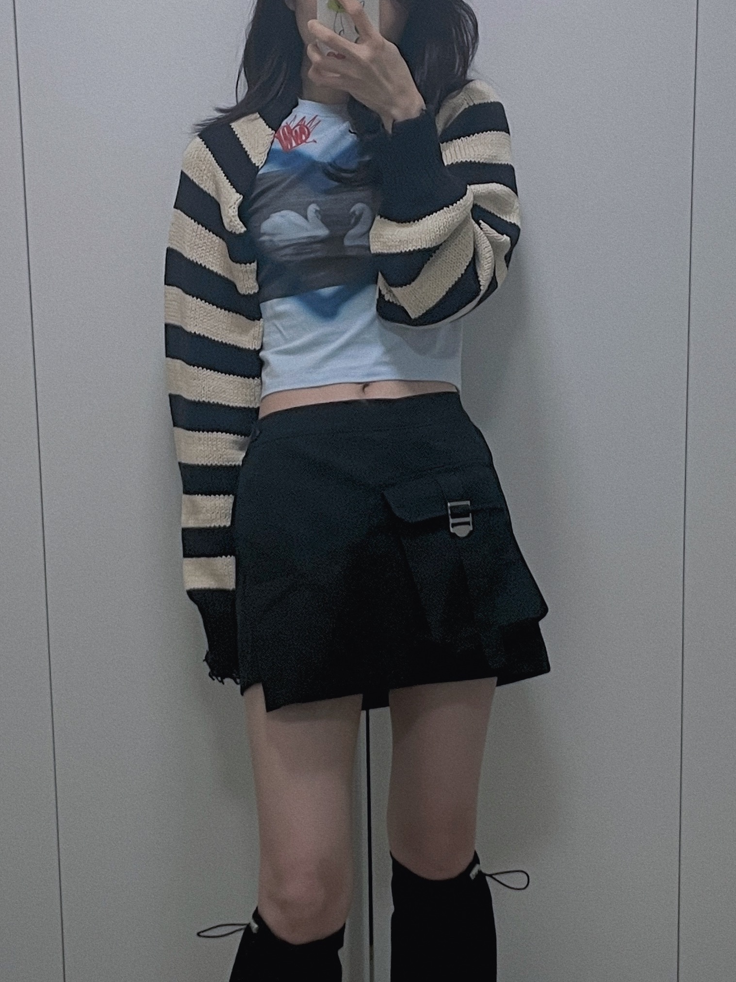 (W) 호카 호파라 블랙 착용 스타일 - 2