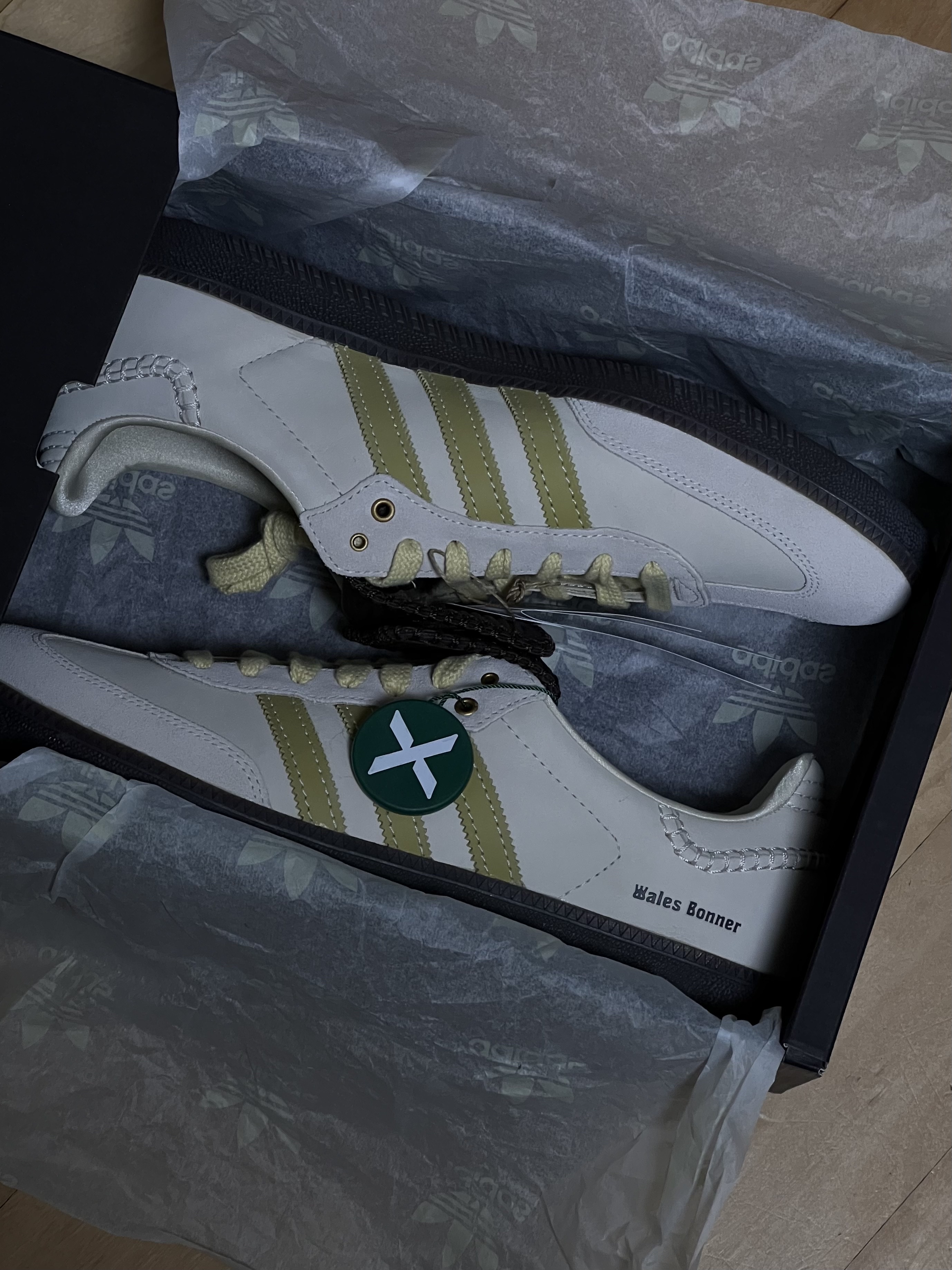 Adidas x Wales Bonner Samba Brown Ecru Tint 착용 스타일 - 1