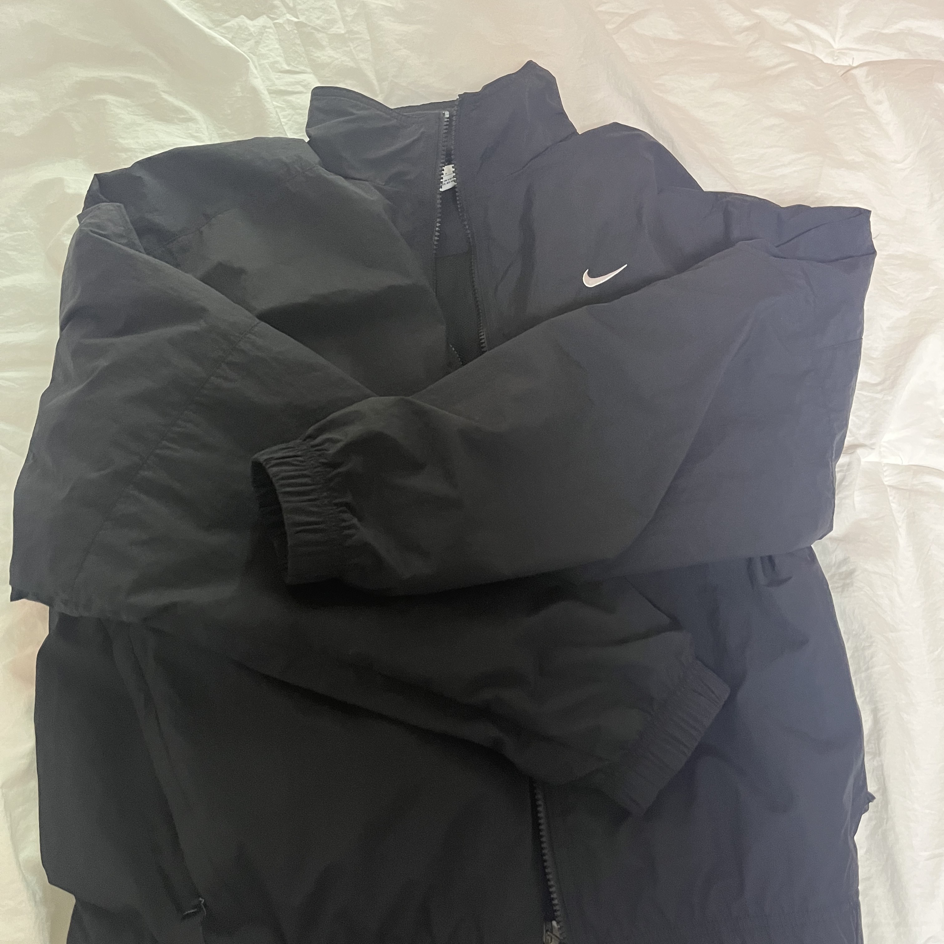Nike NRG Solo Swoosh Woven Track Jacket Black - US/EU 착용 스타일 - 1