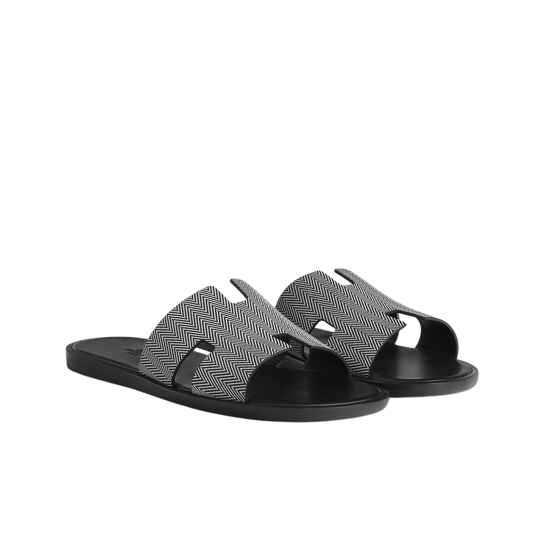 에르메스 이즈미르 샌들 쉐브론 & 누아 블랑(Hermes Izmir Sandal Chevron & Noir Blanc) - 2