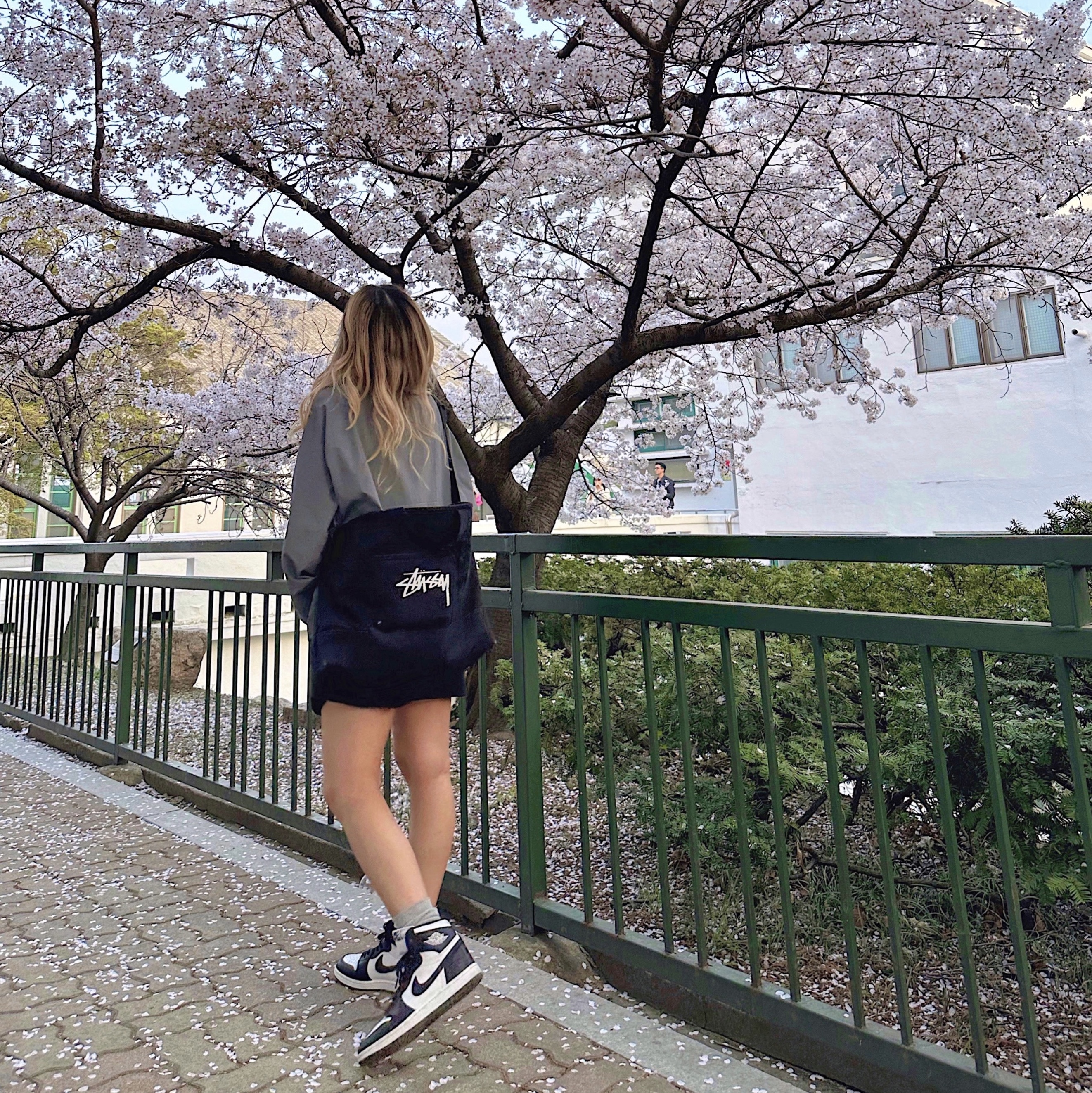 Essentials Track Jacket Silver Reflective - 20SS, Nike x Stussy Tote Bag 착용 스타일
