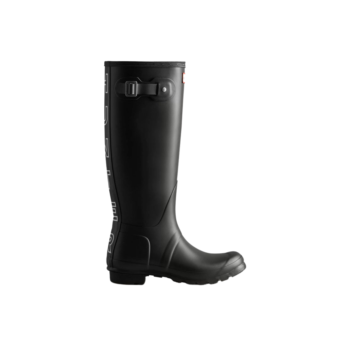 (W) 헌터 백스트랩 톨 웰링턴 부츠 블랙 화이트((W) Hunter Backstrap Tall Wellington Boots Black White) - 1