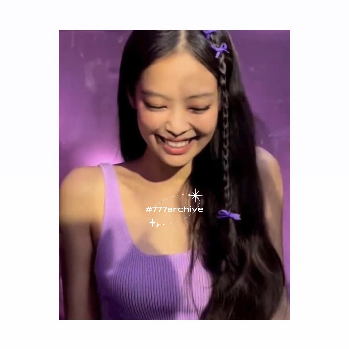(W) Calvin Klein x Jennie Slim Fit Scoop Neck Mini Dress Sheer Lilac 착용 스타일 - 2