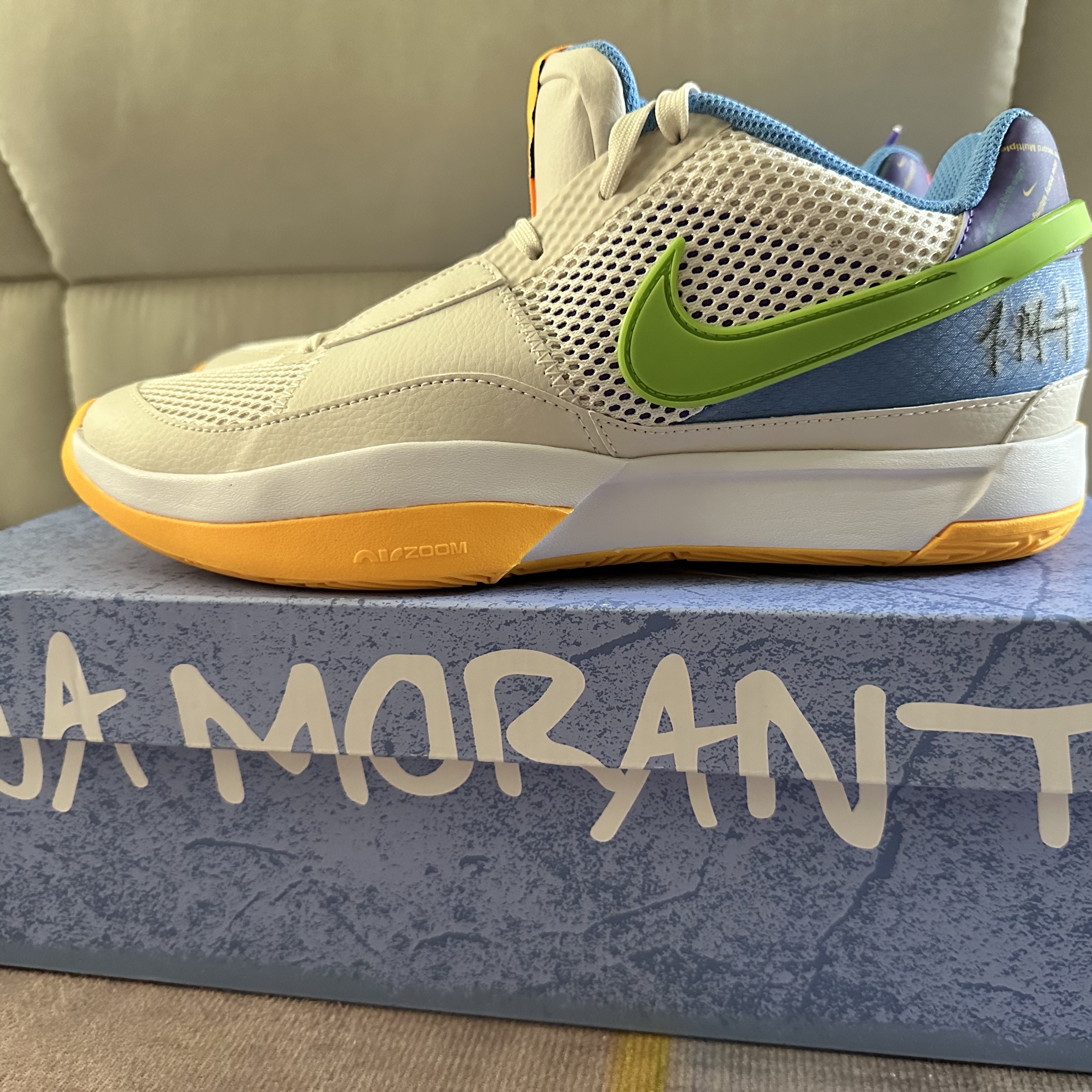 Nike Ja 1 EP Phantom Action Green 착용 스타일 - 2