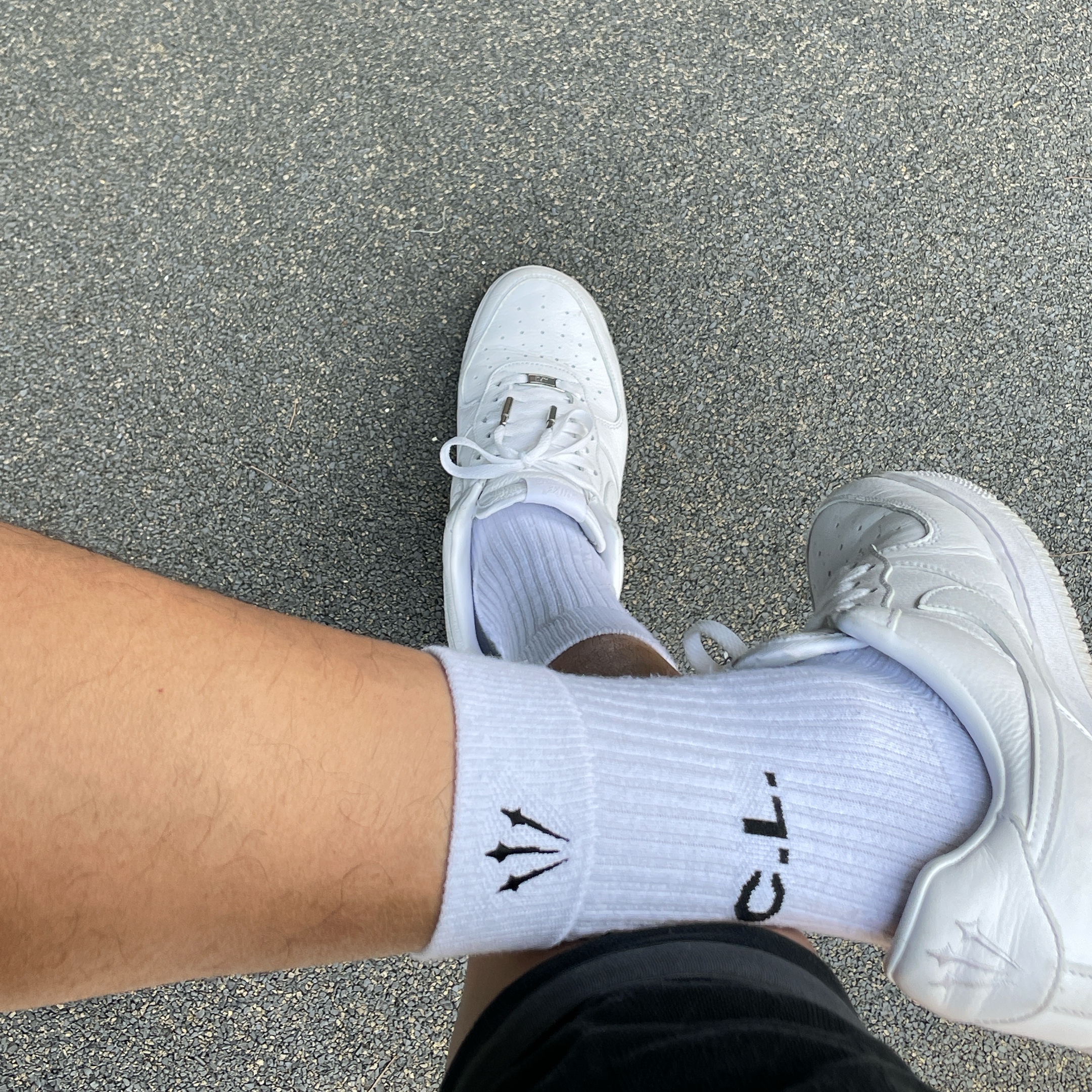 Nike x Drake Nocta Air Force 1 Low SP Certified Lover Boy White, Nike x Drake Nocta Socks White (3 Pack) 착용 스타일