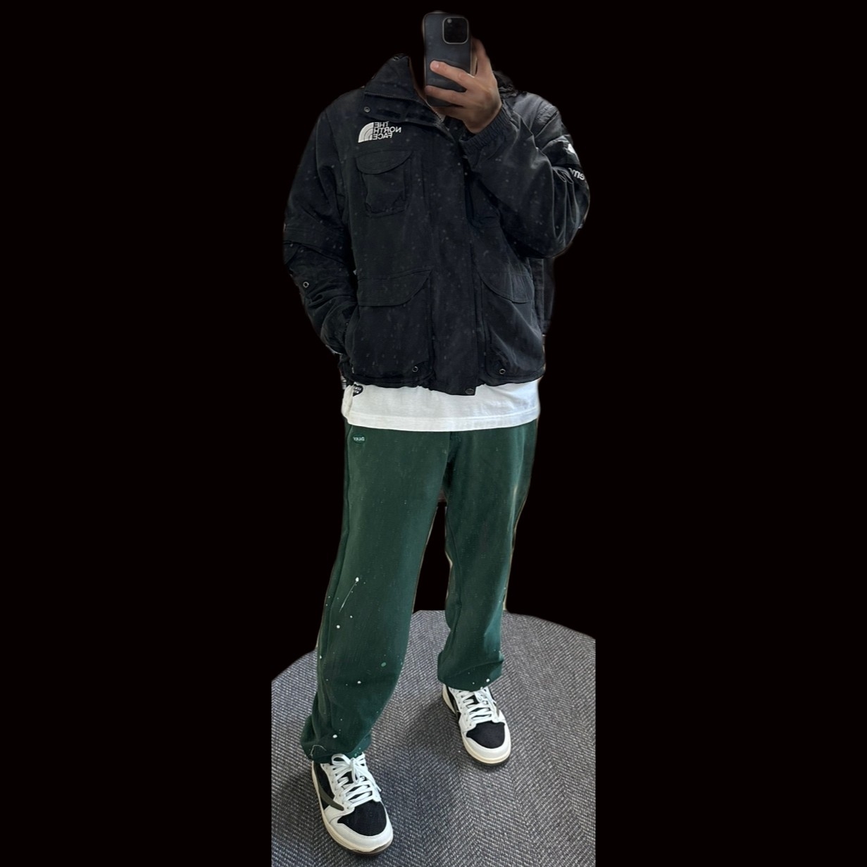 Supreme x The North Face Trekking Convertible Jacket Black - 22SS, (W) Jordan 1 x Travis Scott Retro Low OG SP Medium Olive 착용 스타일 - 2