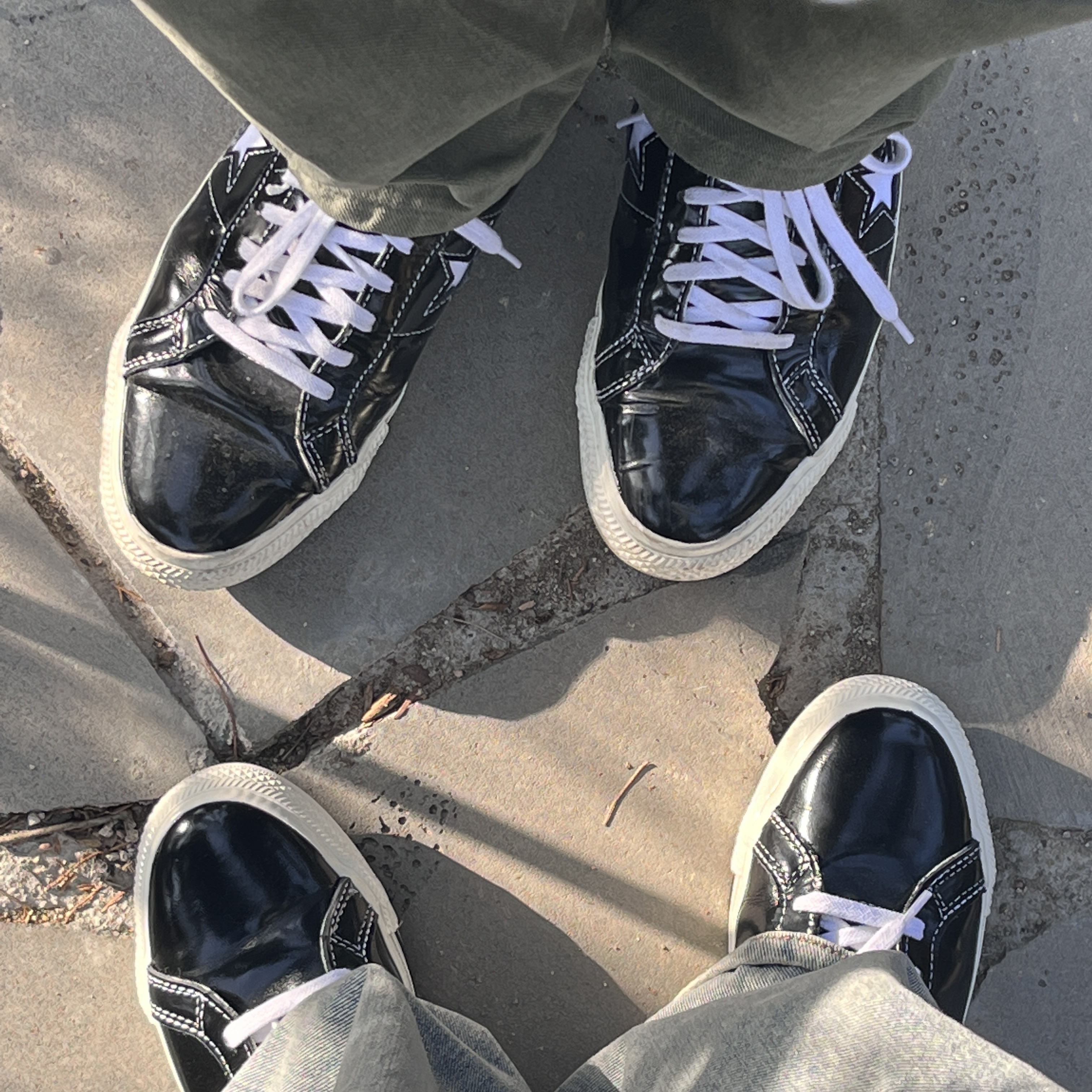 Converse One Star Ox Black 착용 스타일 - 1