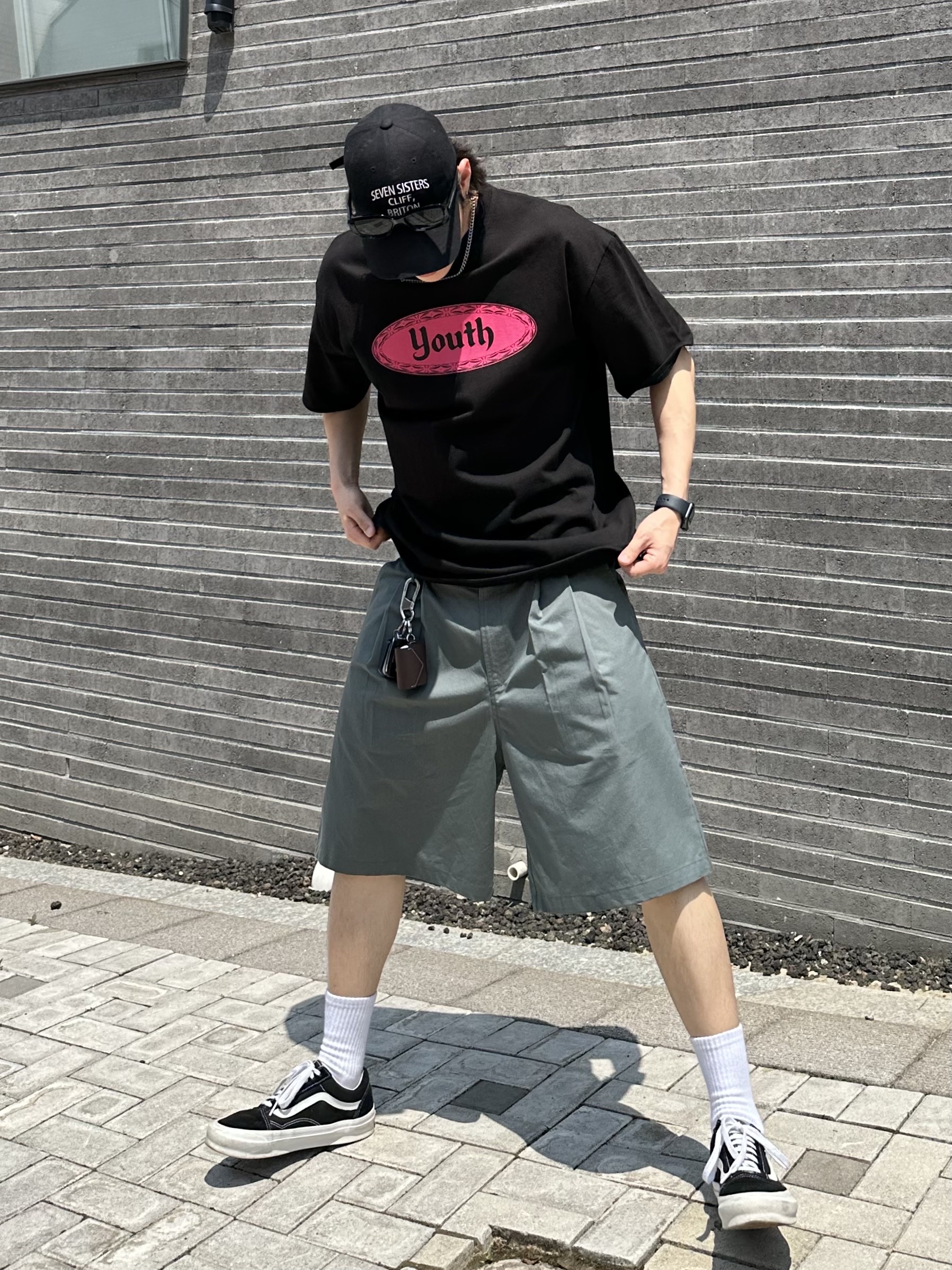 반스 볼트 OG 올드스쿨 LX 블랙 착용 스타일 - 4